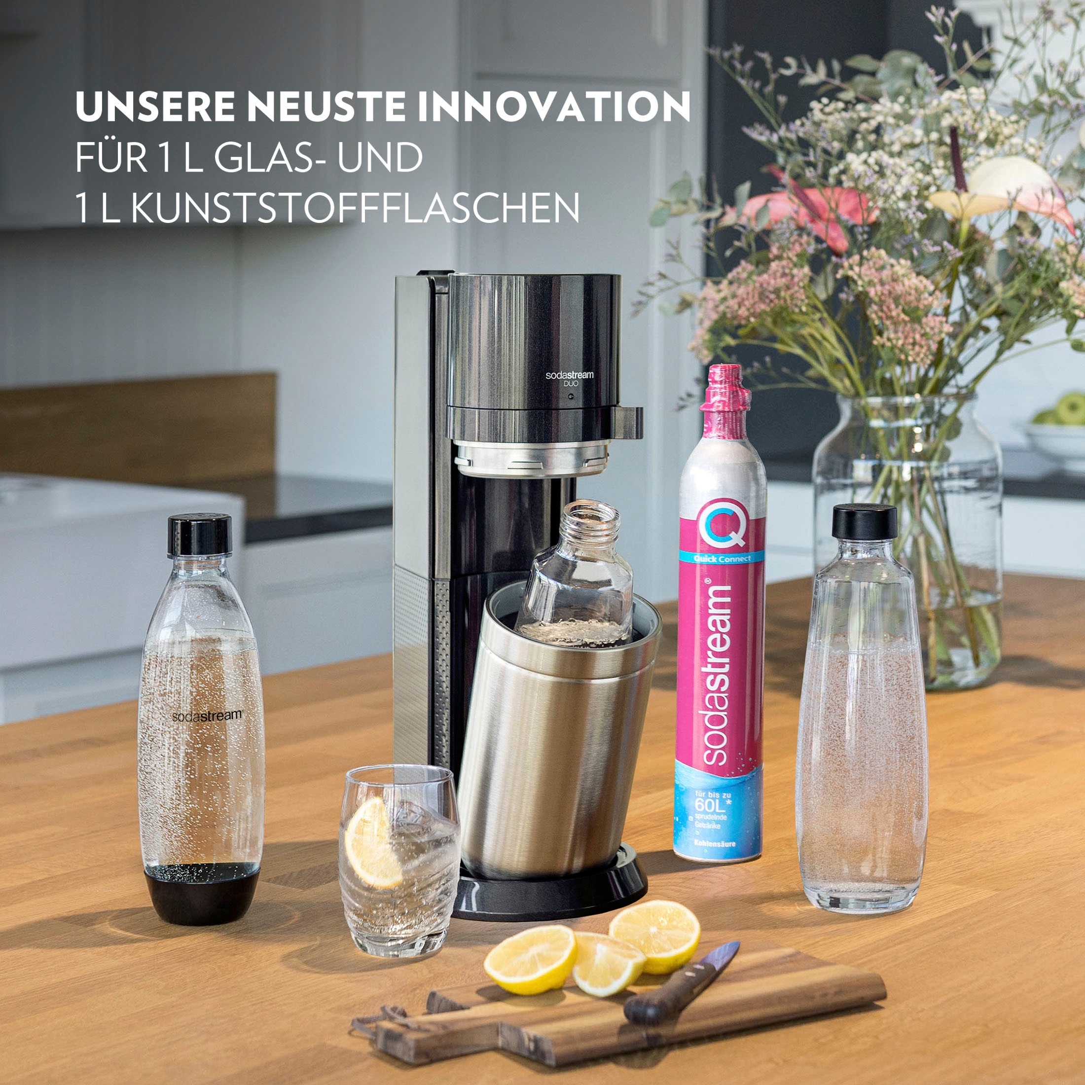 SodaStream Wassersprudler »»DUO« Upgrade + Zubehör«, (5 tlg.), 1x Wasserspr günstig online kaufen