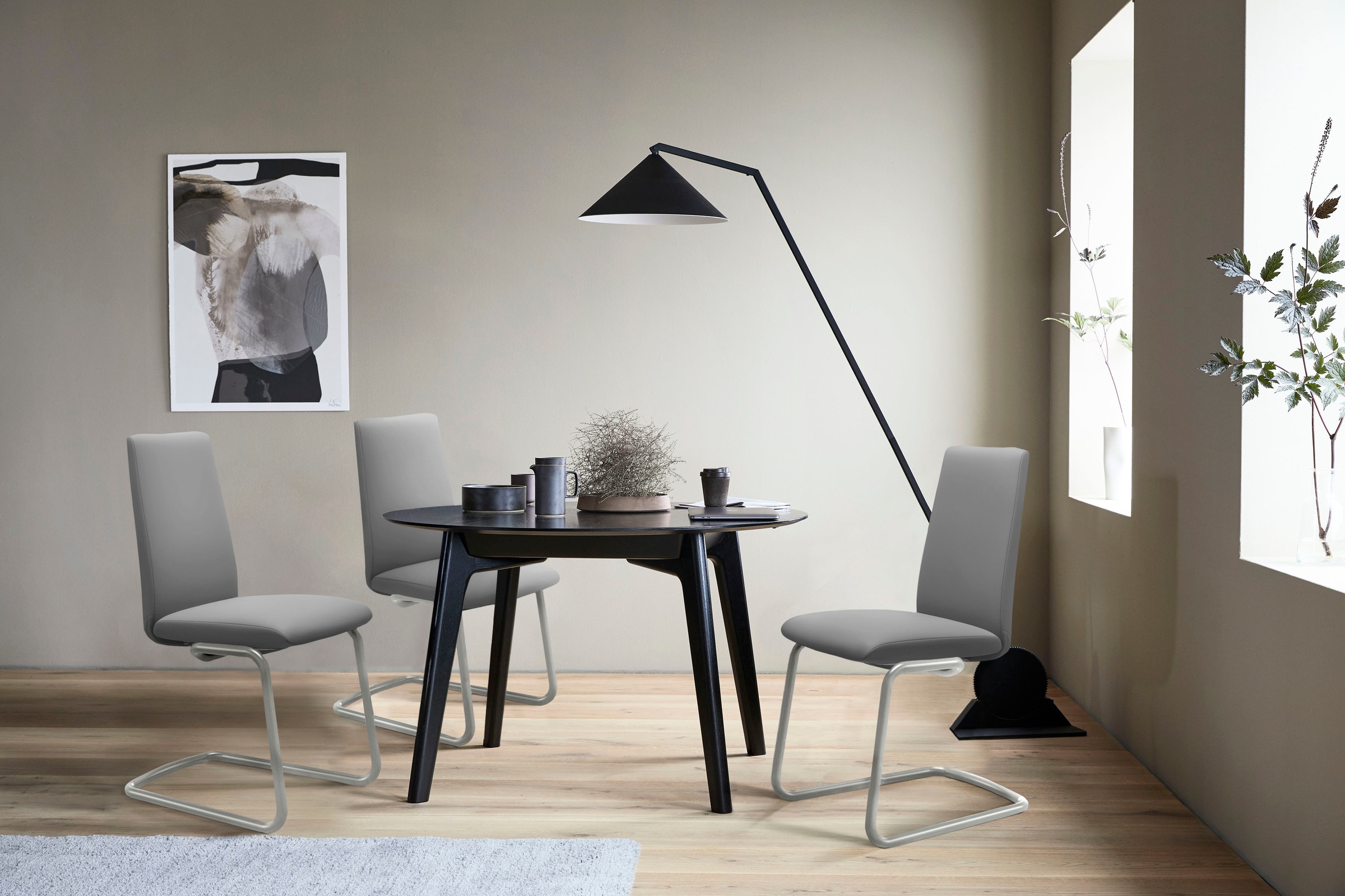 Stressless® Polsterstuhl »Laurel«, Leder BATICK, Low Back, Größe M, mit Beinen aus Stahl in Chrom glänzend