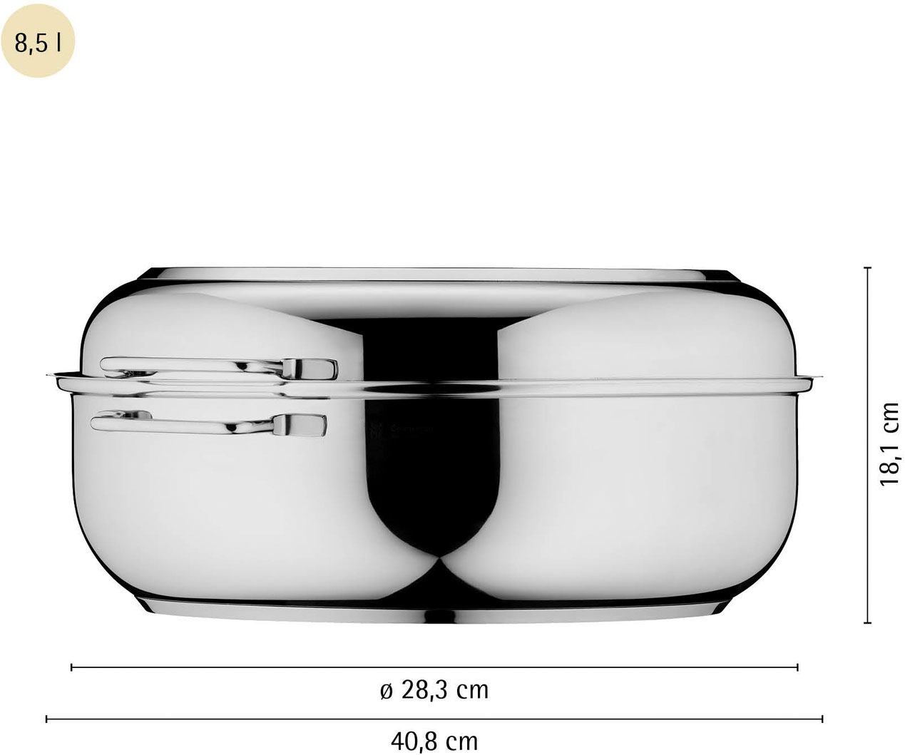 WMF Bräter »Schmortopf mit Deckel, Induktion, backofengeeignet« Cromargan® Edelstahl Rostfrei 18/10