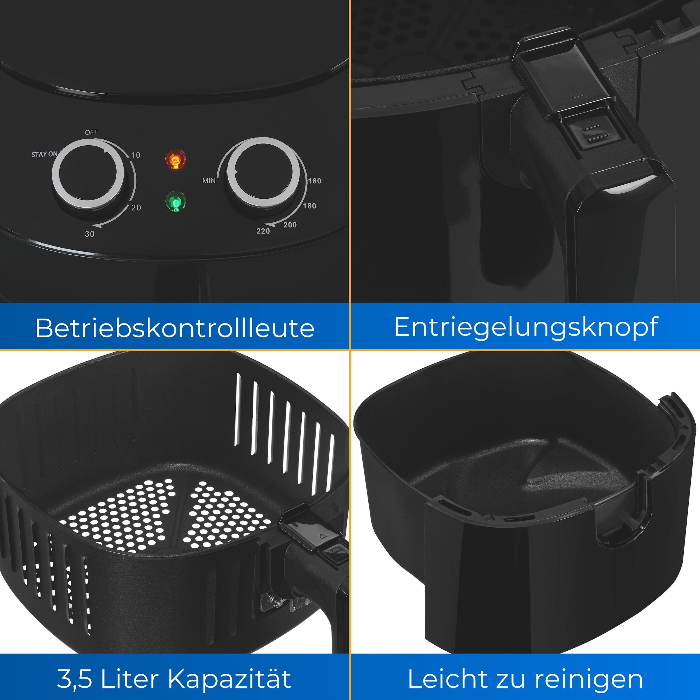exquisit Heißluftfritteuse »FR 6502 sw«, 1300 W