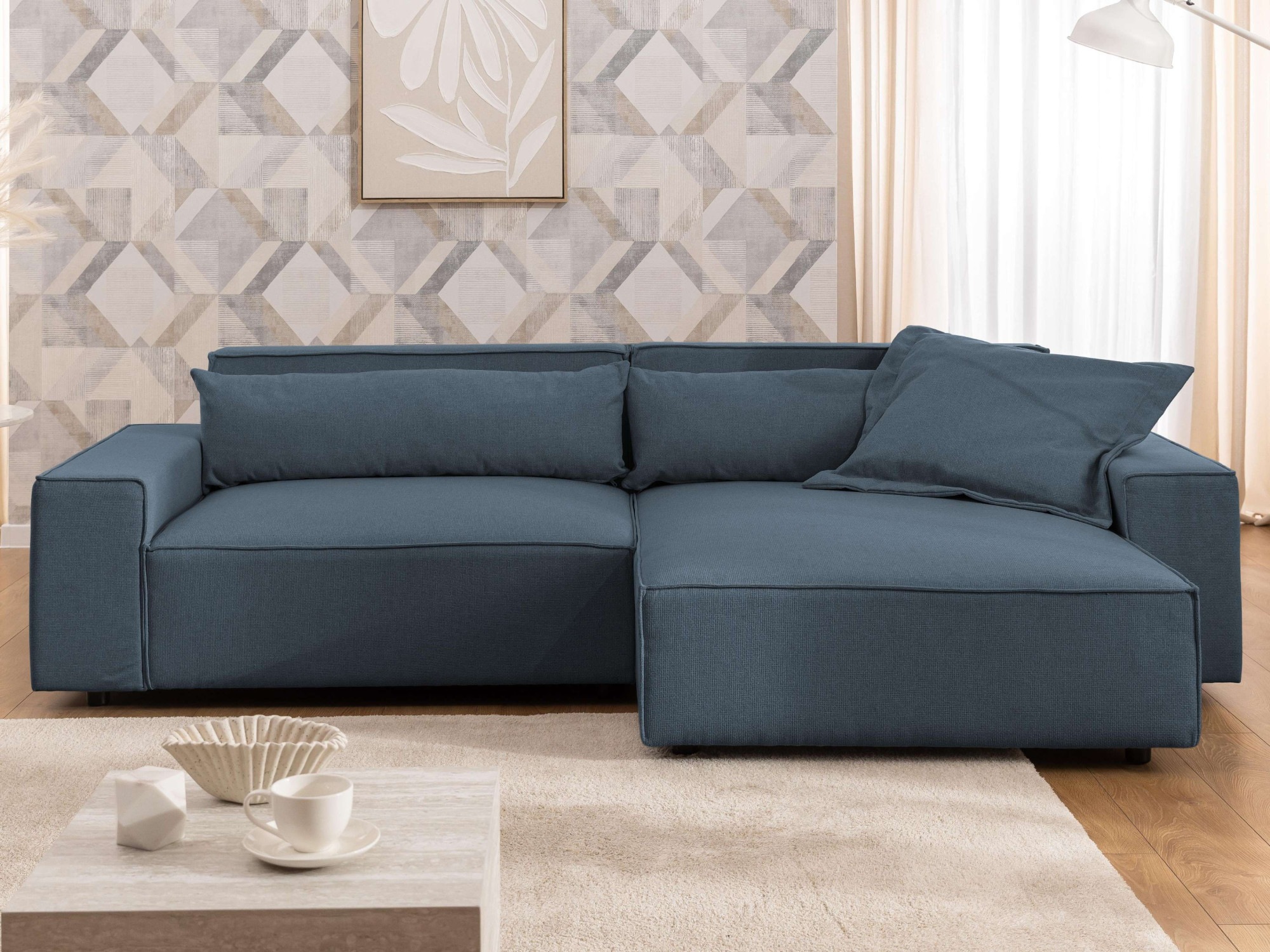 OTTO home Ecksofa »KINLEE Design-Sofa mit Recamiere rechts/links, Maße B/T/ günstig online kaufen