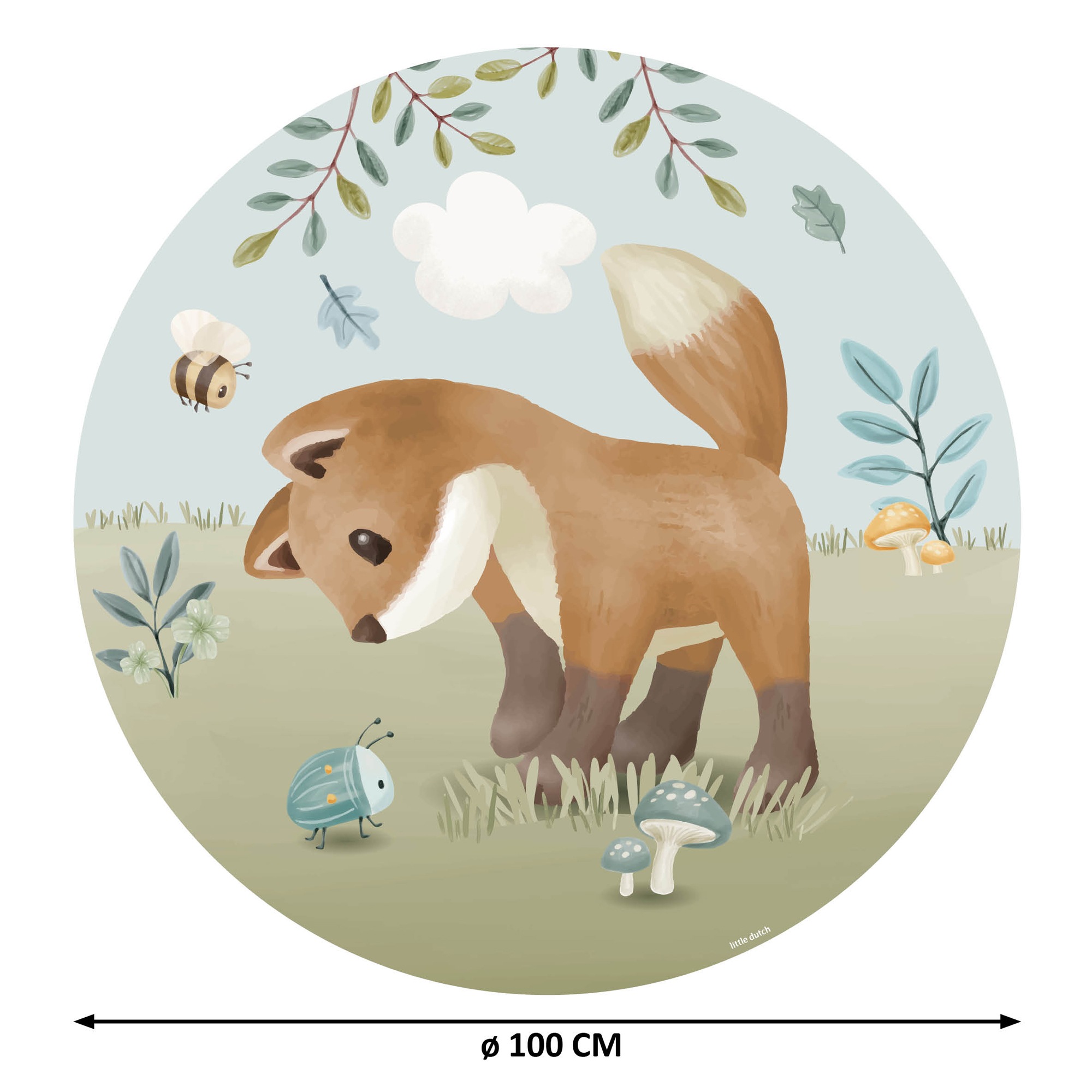 LITTLE DUTCH Wandtattoo »Wandsticker XL Forest Friends (100x100cm)«