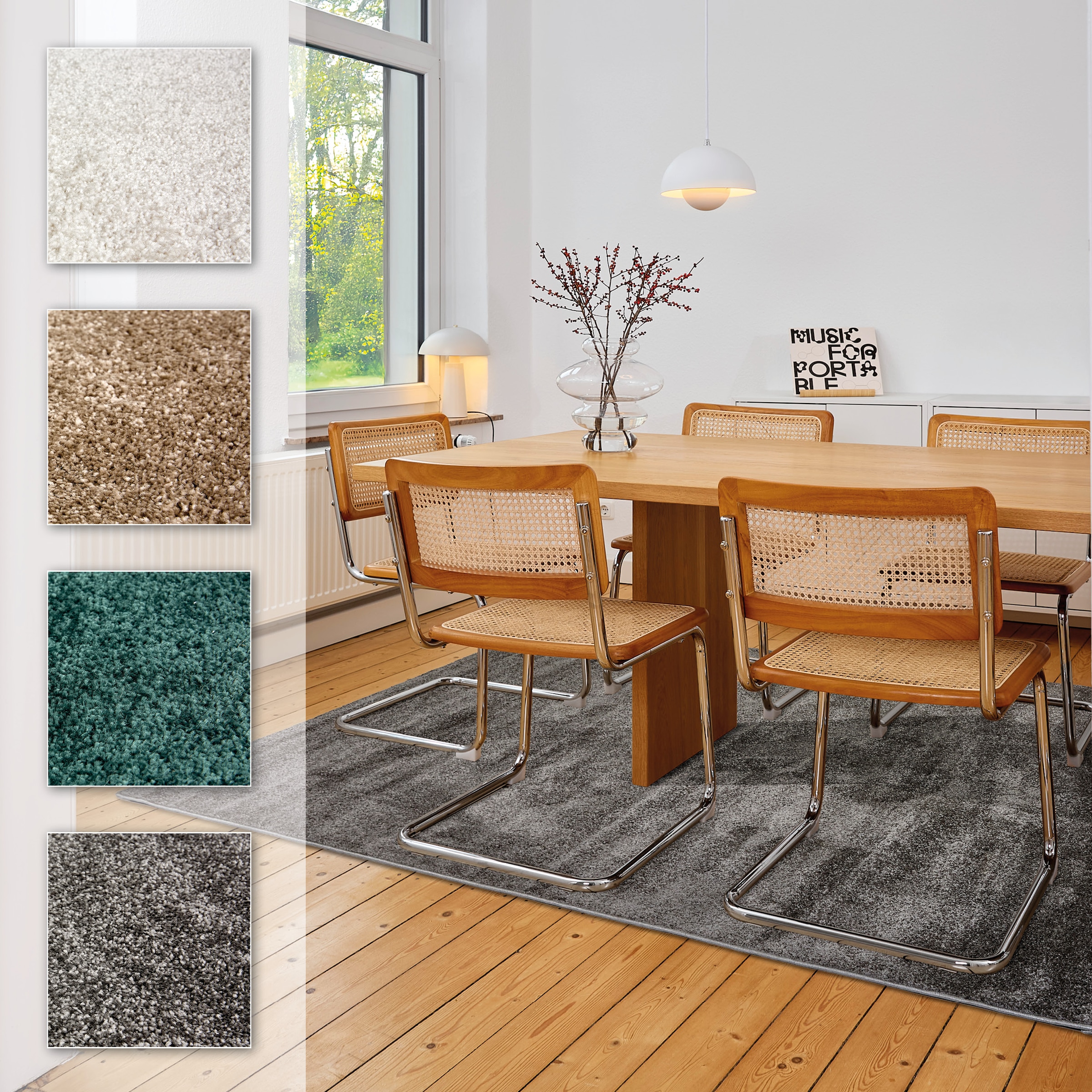 ASTRA Teppich »Sam 250«, rechteckig, 8 mm Höhe, weicher Kurzflor, Wohnzimme günstig online kaufen