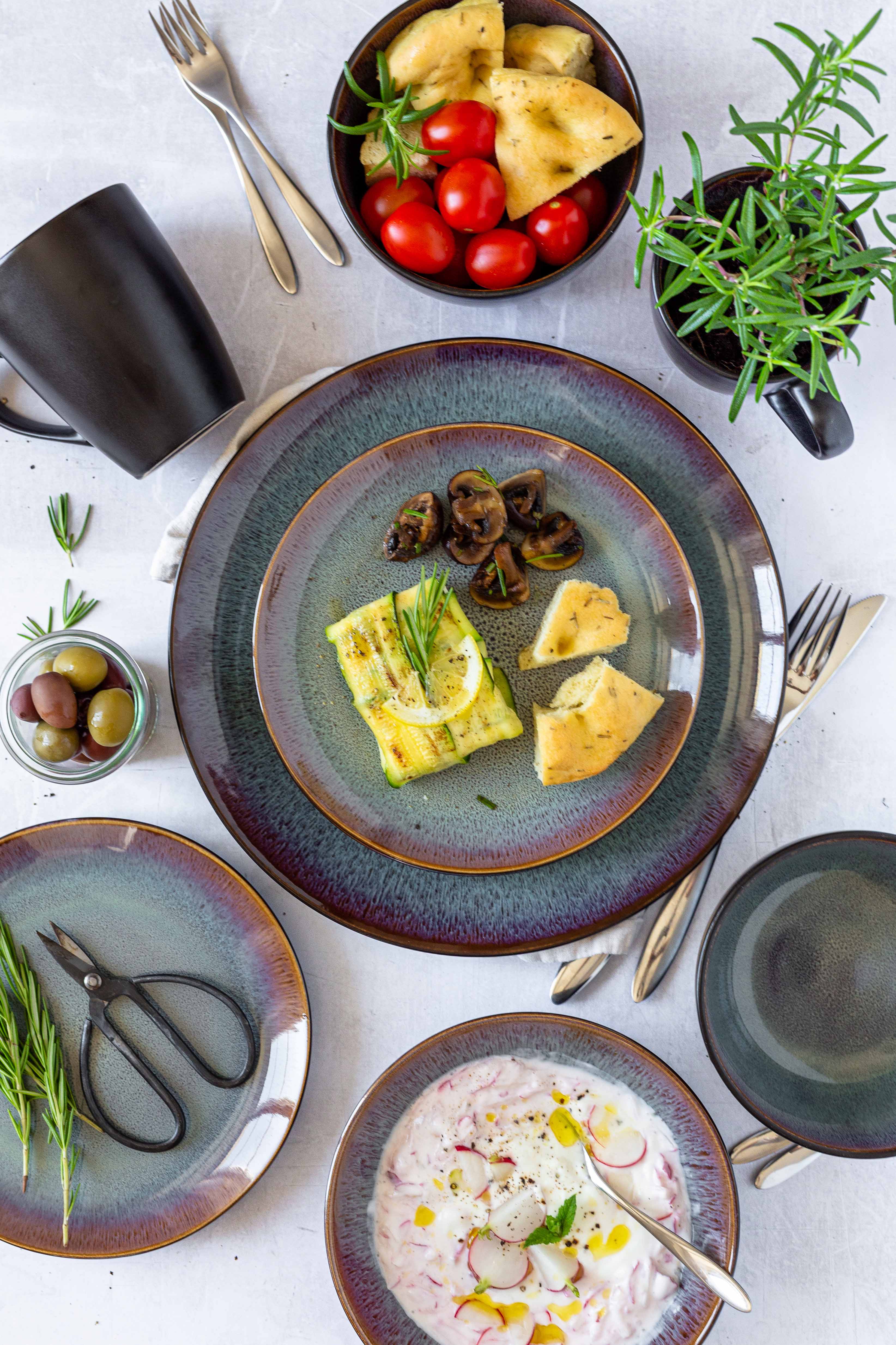 MÄSER Tafelservice »TEONA, Teller-Set, Steinzeug« günstig online kaufen