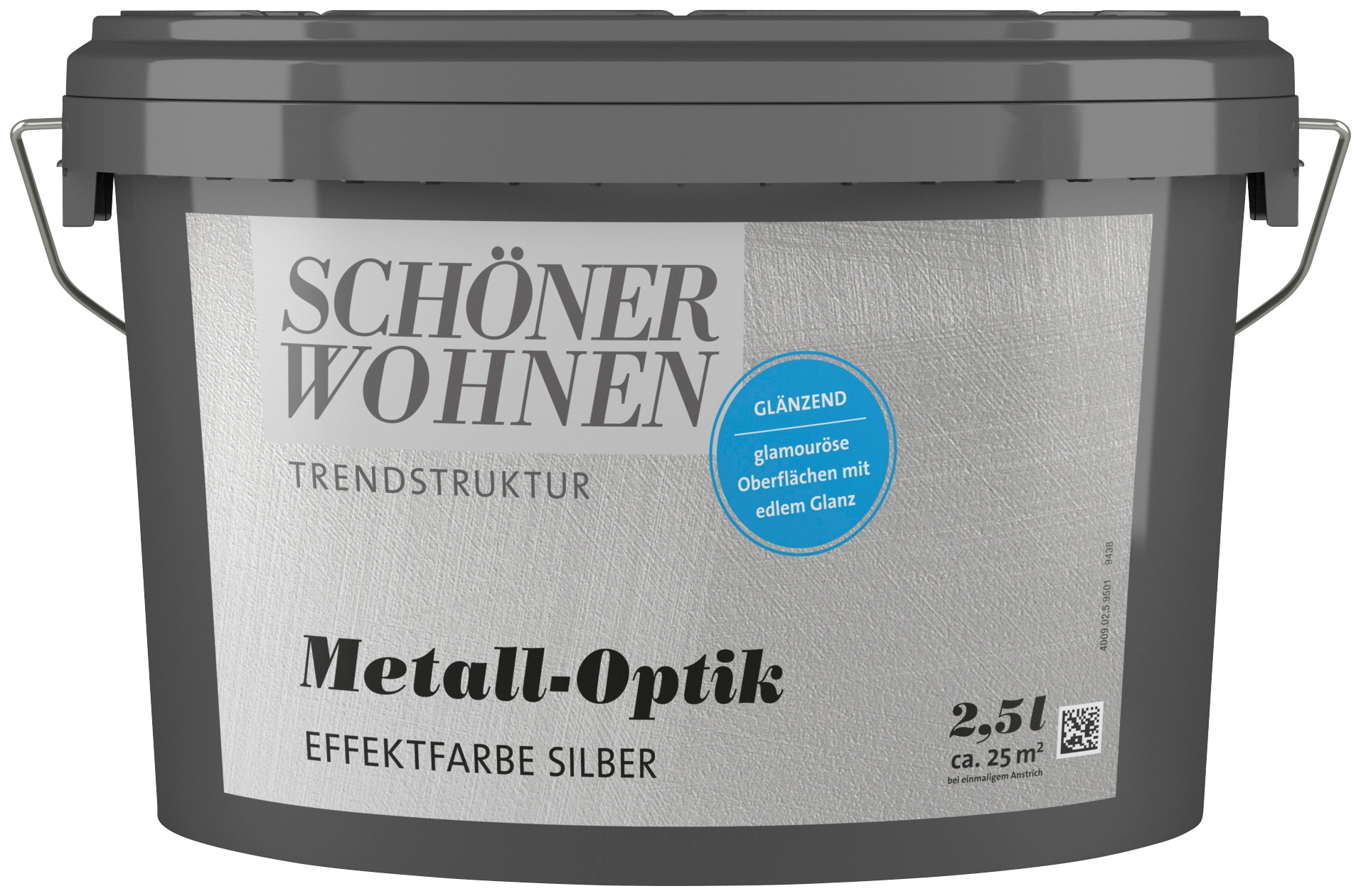 SCHÖNER WOHNEN-Kollektion Wandfarbe »Metall-Optik Effektfarbe«, 2,5 Liter, silber,... kaufen