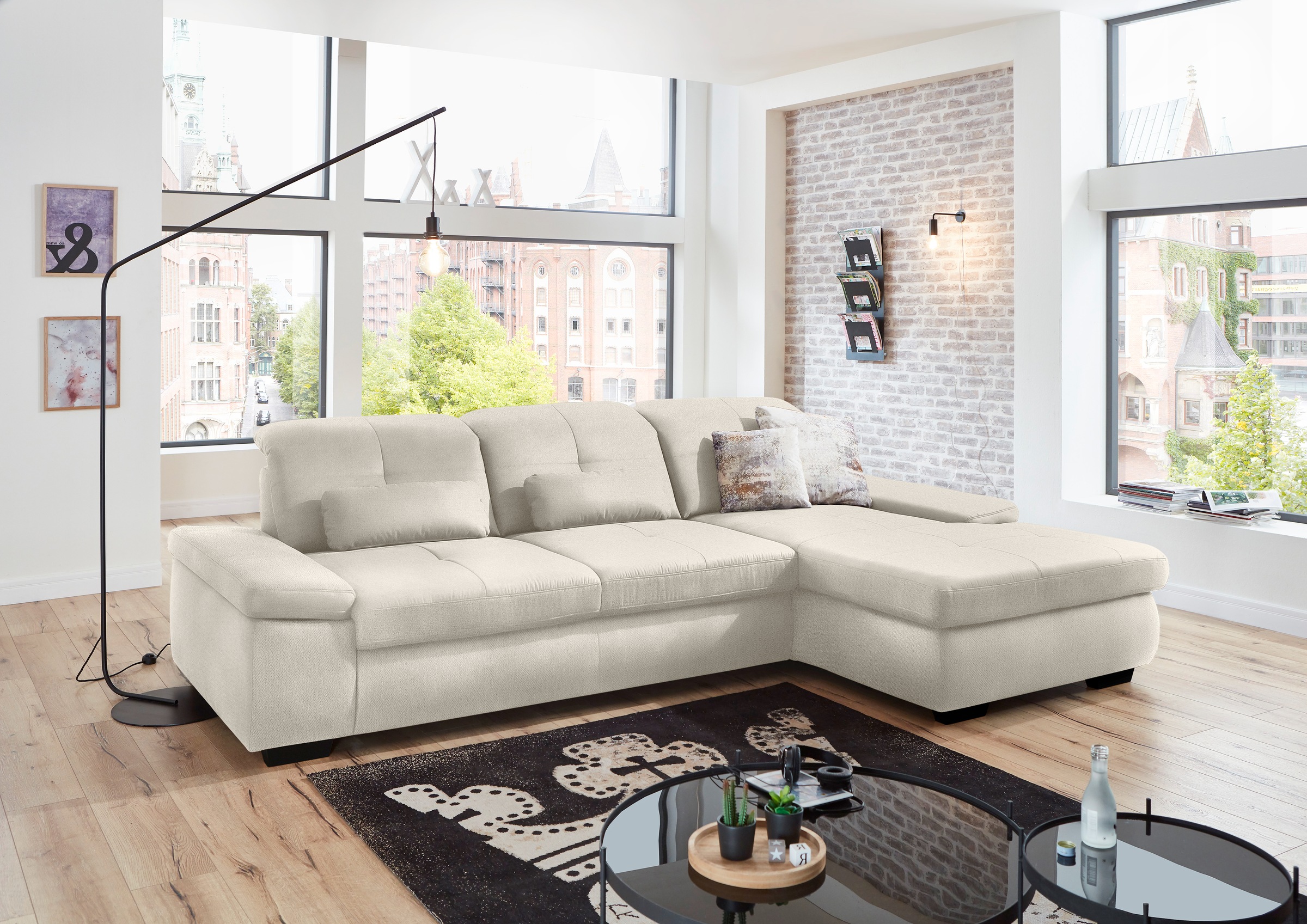 Die PlanBar Ecksofa »MP-IN16012 L-Form, mit Federkern-Polsterung«, inkl. Si günstig online kaufen