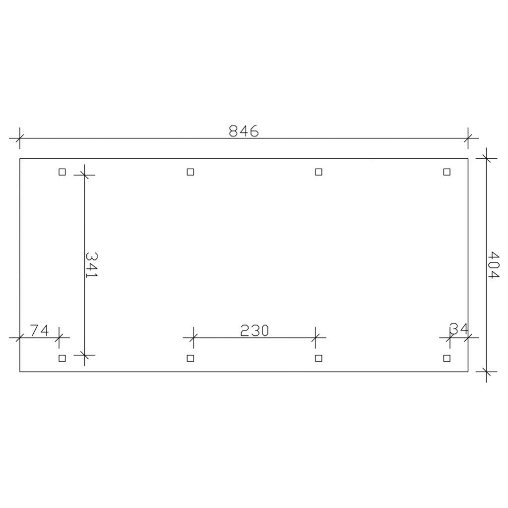 Skanholz Einzelcarport »Emsland«, Holz, 341 cm, natur