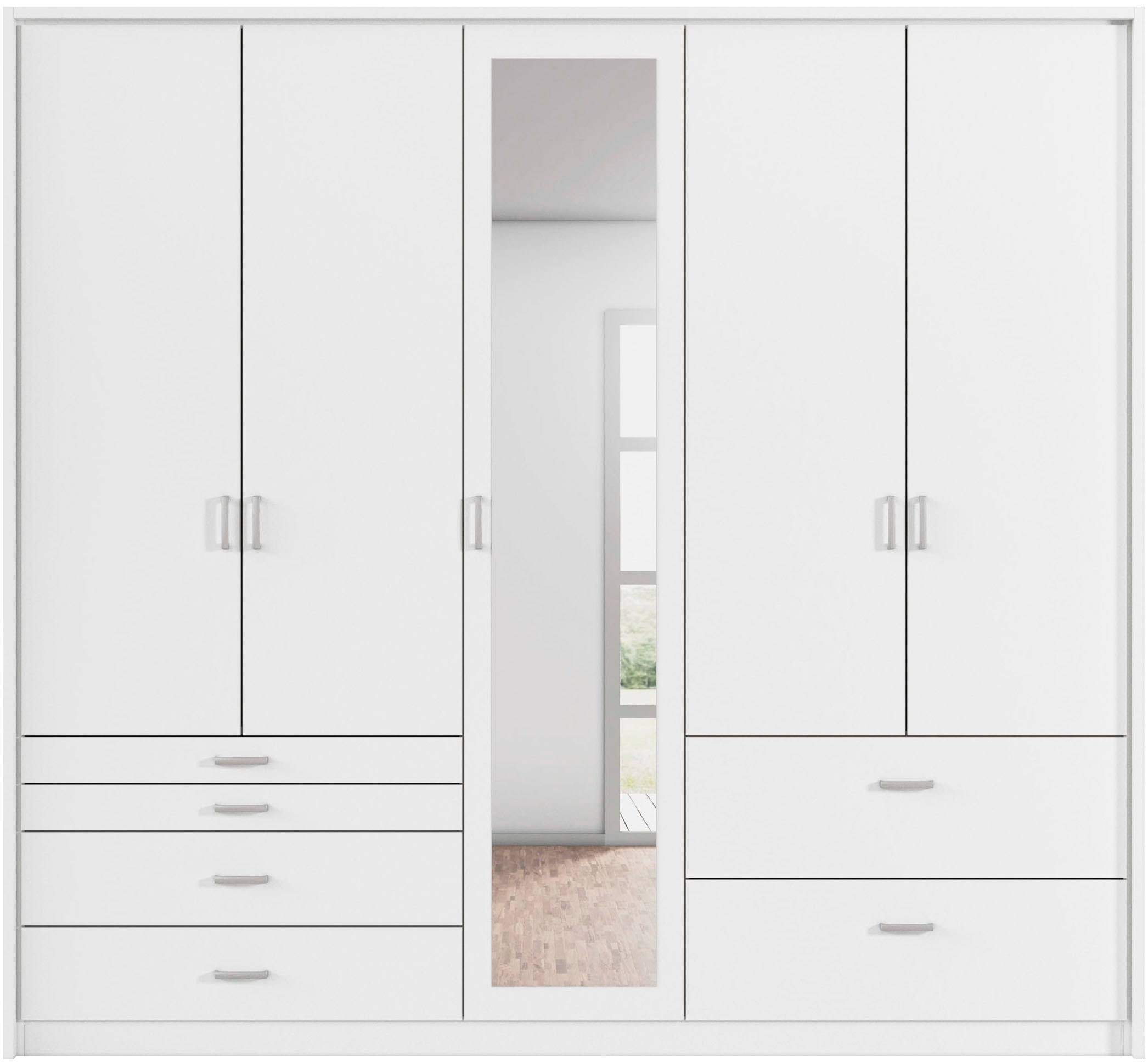 rauch Drehtürenschrank »Kleiderschrank Schrank Garderobe Wäscheschrank WILDBERG« Breiten 230/275 cm, Höhen 212/231 cm,  mit 6 Schubladen, obere Schublade mit Holz-Einteilung MADE IN GERMANY