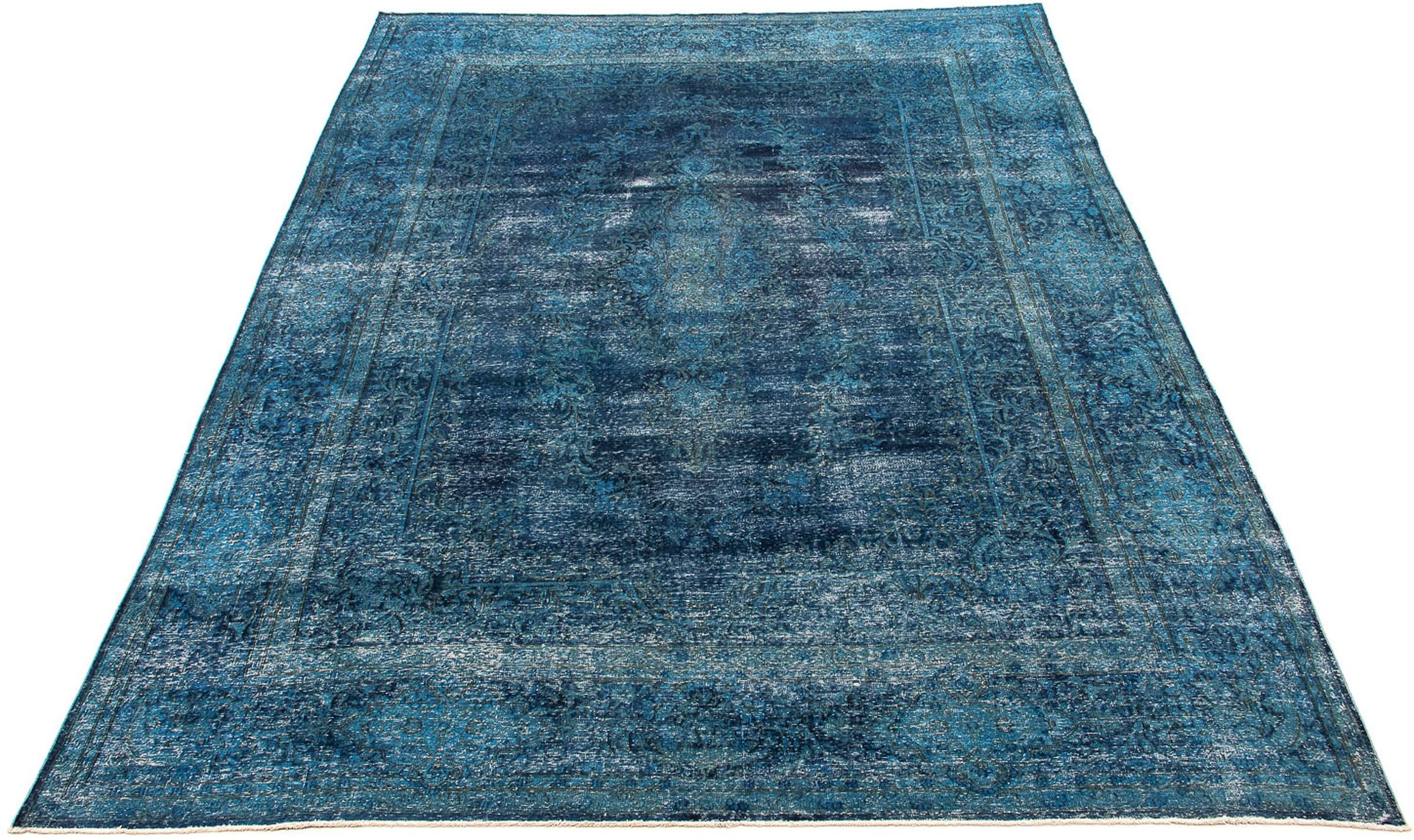 morgenland Teppich »Vintage - 384 x 293 cm - dunkelblau«, rechteckig, 8 mm günstig online kaufen