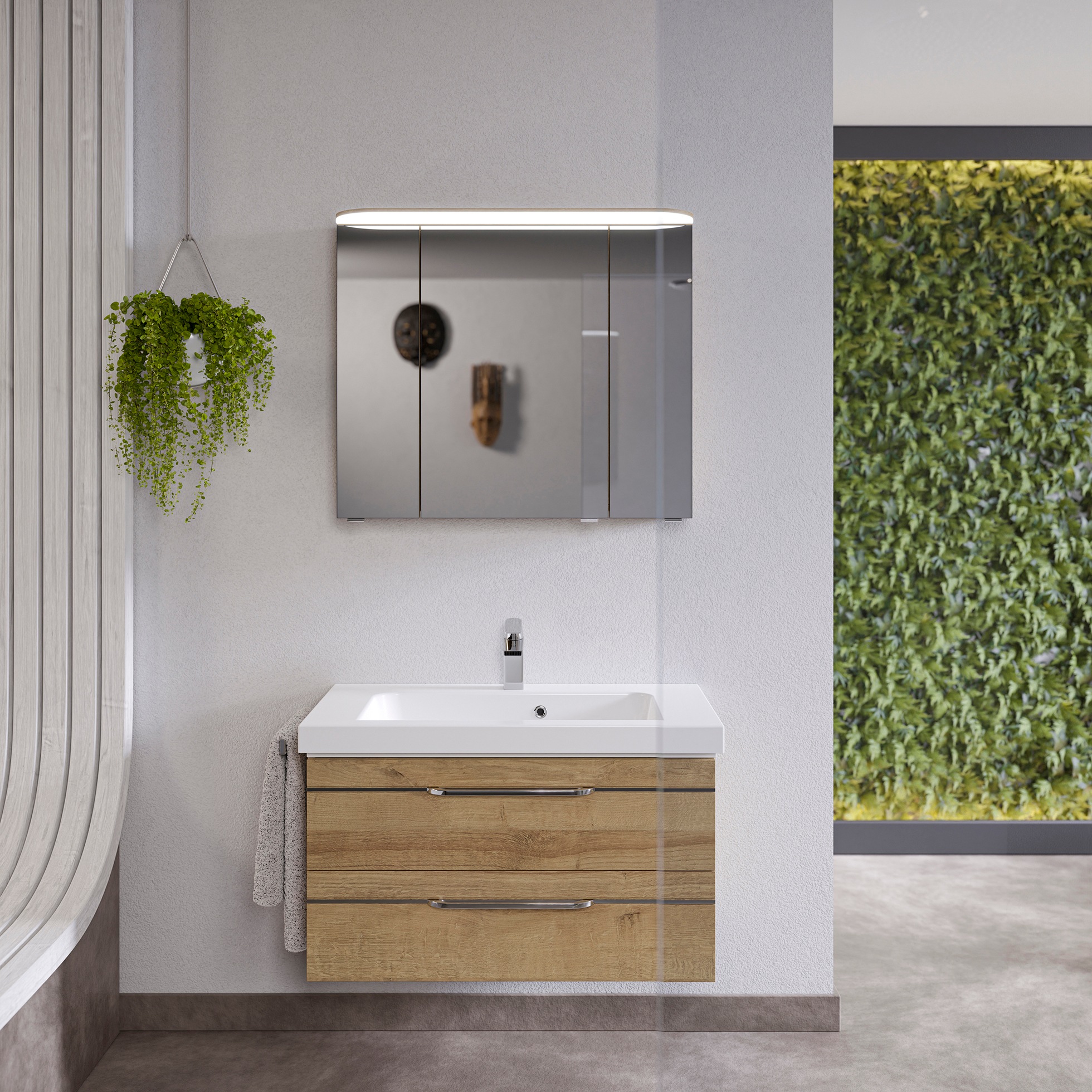 Saphir Badmöbel-Set »Balto Sprint 2-teilig, Mineralmarmor-Waschtisch mit LE günstig online kaufen