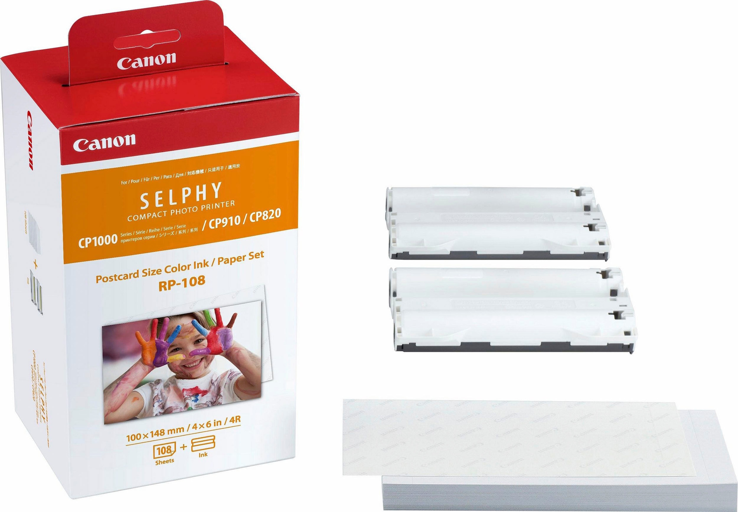 Canon Tintenpatrone »RP-108 I«, (Set), original Patrone 108 + Fotopapier für SELPHY Drucker