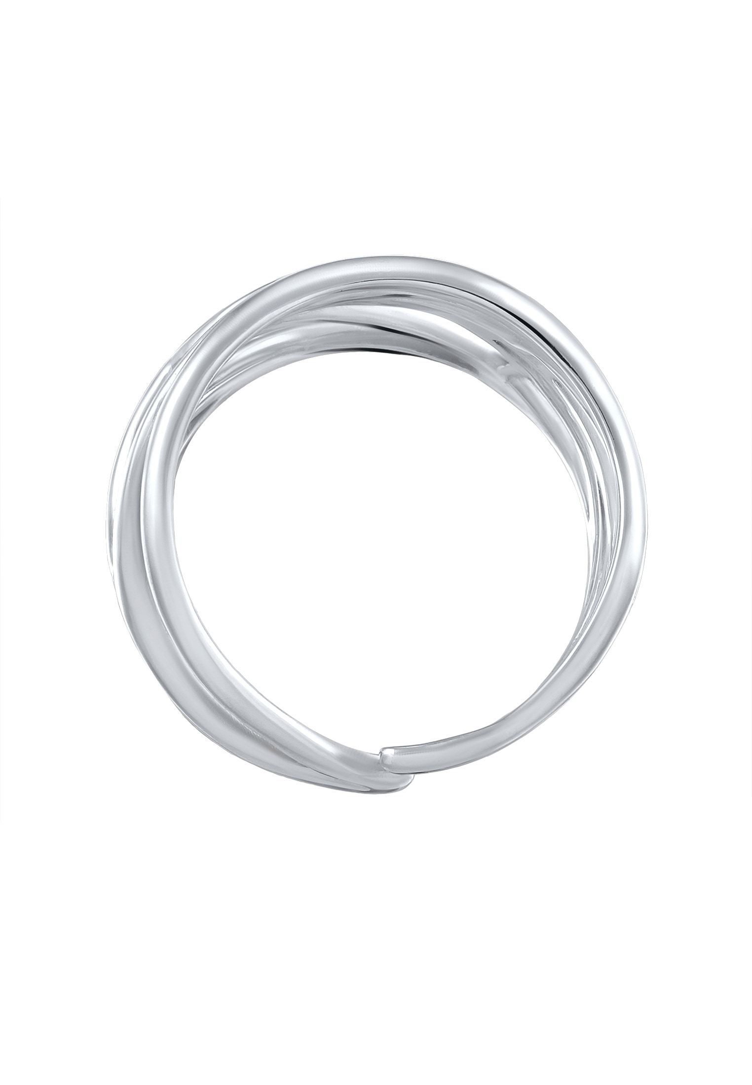 Elli Fingerring »Ornament und offene Ringschiene 925 Silber«