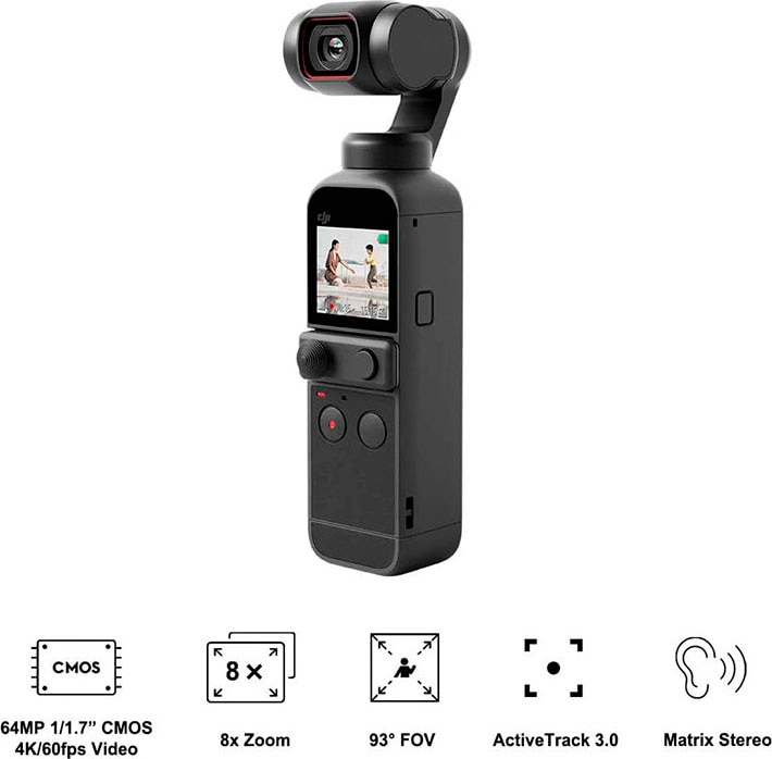 DJI Gimbal »Pocket 2 Creator Combo«, 1/1.7” CMOS, Zeitraffer, Slow Motion, 8x Zoom, Livestreaming