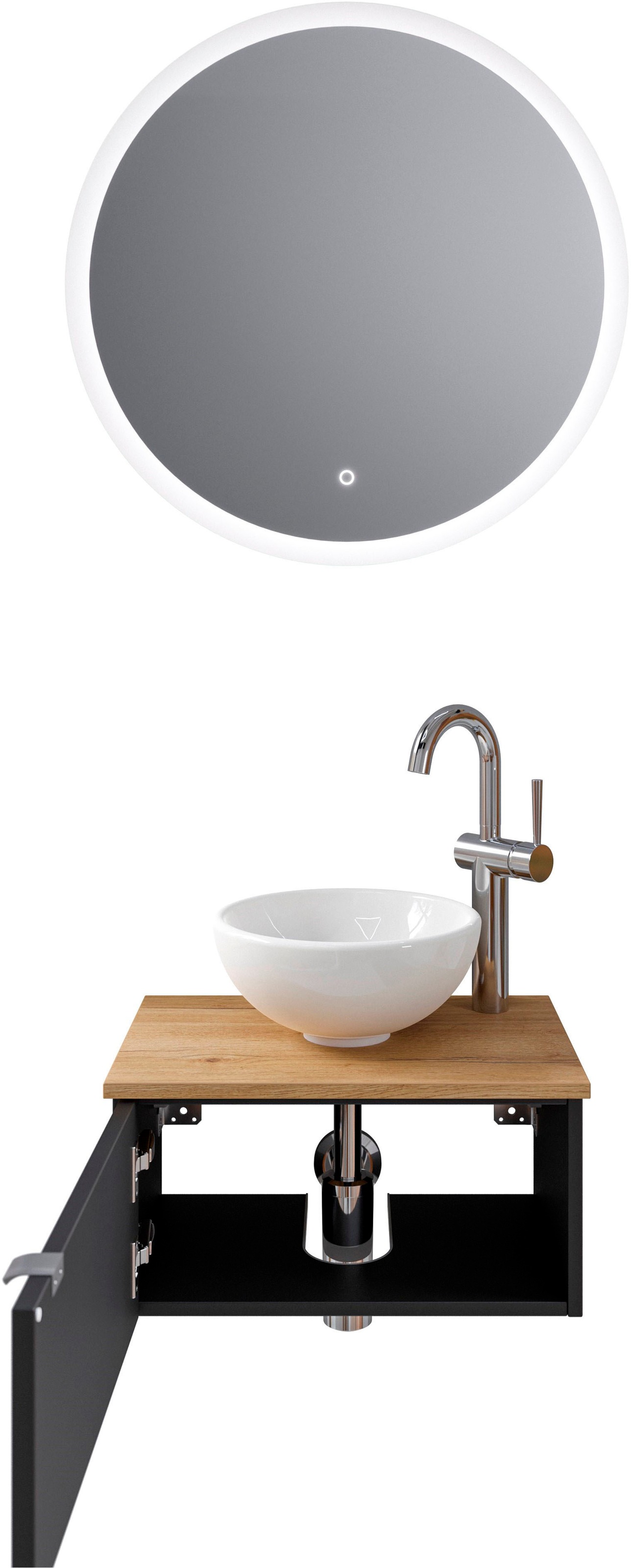 Saphir Badmöbel-Set »Serie 6915«, (4 St.), Gäste-Bad, mit LED-Spiegel und 1 günstig online kaufen