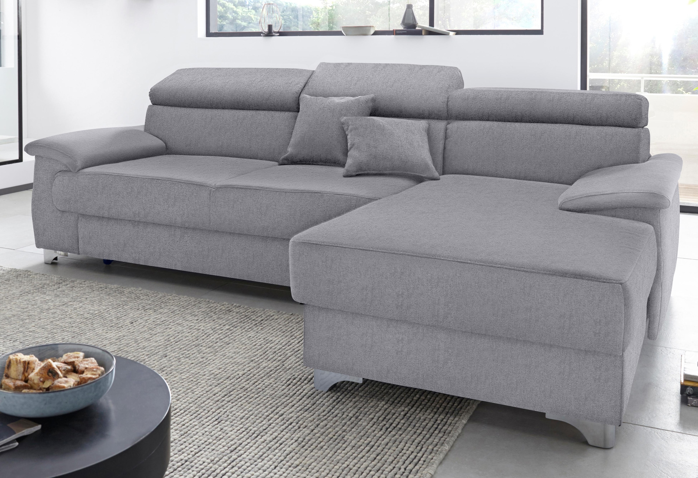 DOMO collection Ecksofa »Mira, inklusive Kopfteilverstellung für mehr Wohlf günstig online kaufen
