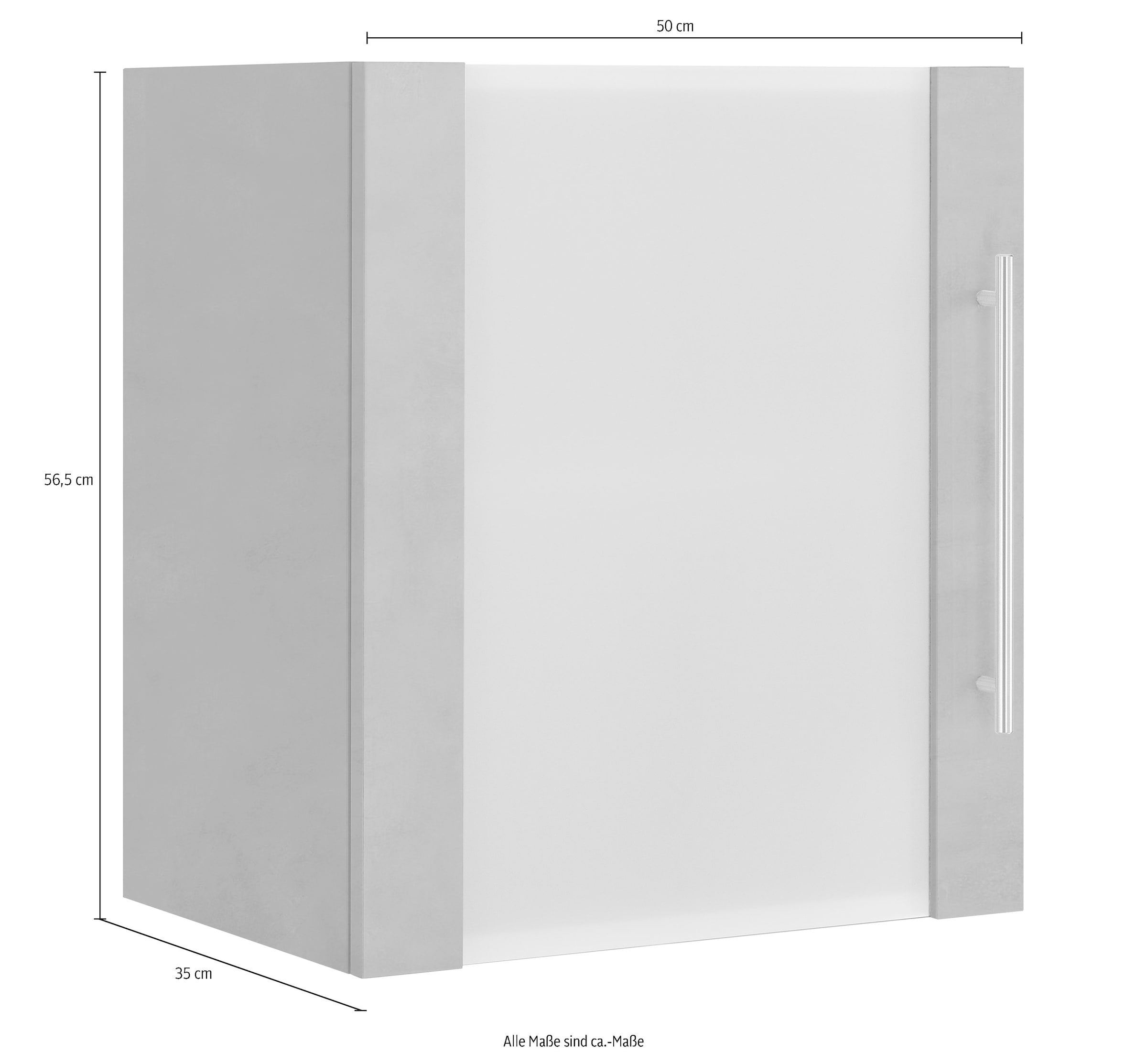 wiho Küchen Glashängeschrank »Flexi2«, Breite 50 cm