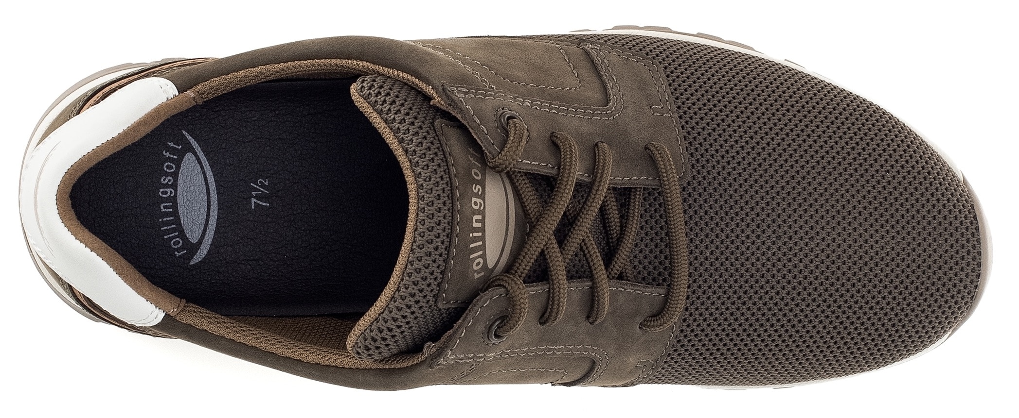 rollingsoft Keilsneaker  , Freizeitschuh, Halbschuh, Schnürschuh mit Ziernähten, G-Weite