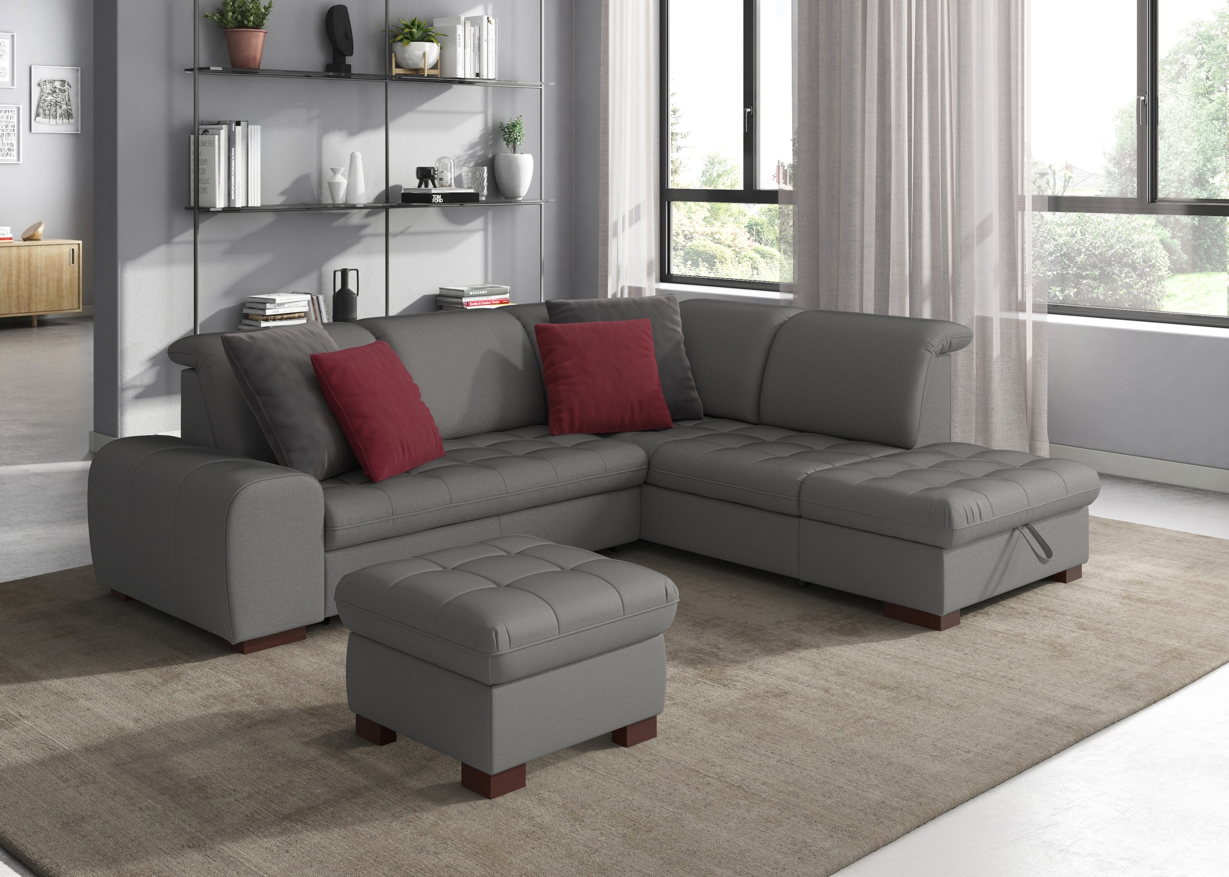 sit&more Ecksofa »Luxor L-Form«, wahlweise mit Bettfunktion, Stauraum und K günstig online kaufen