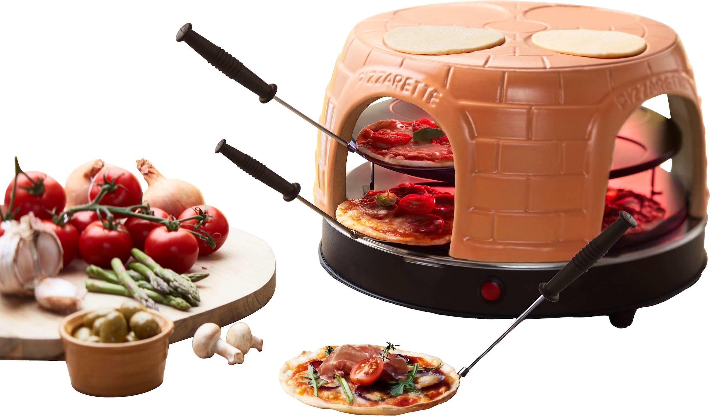 Emerio Pizzaofen »PO-116124.1«, Mini-Pizzaofen mit 3 Heizkreisläufen