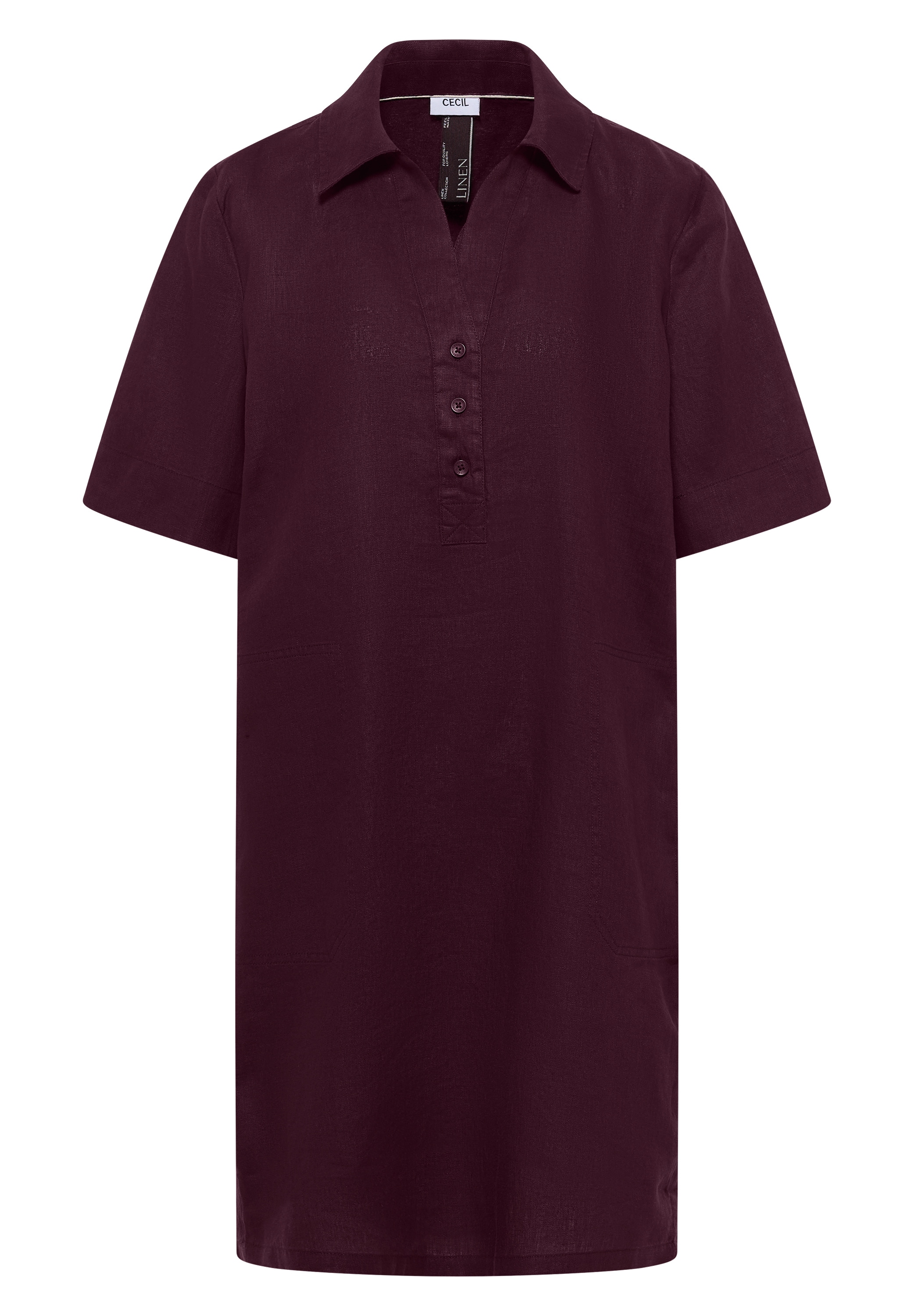 Cecil Blusenkleid Eingrifftaschen Sommerkleid aus Leinen