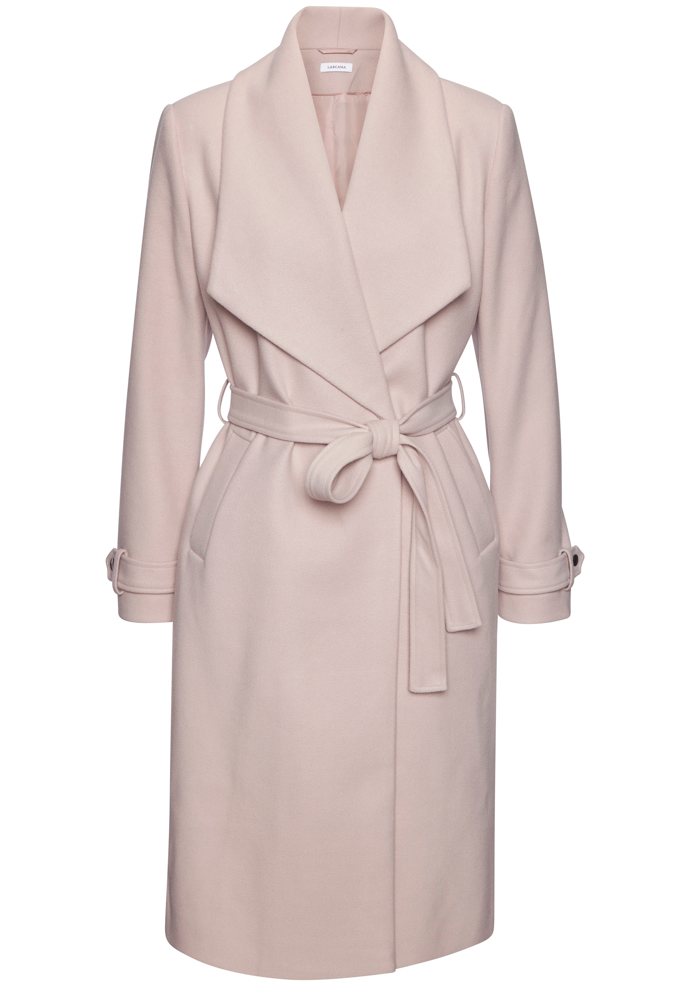 LASCANA Langmantel mit Bindegürtel und Taschen, eleganter Damenmantel