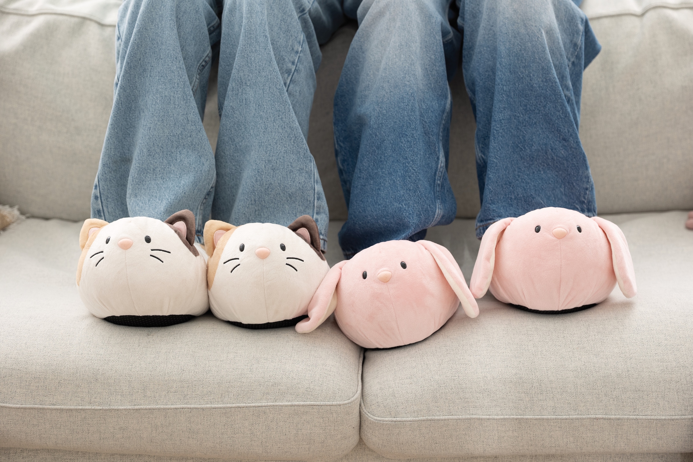 Nici Plüsch Hausschuhe »Nici Green Mymochi Katze Angy«, Hausschuh zum Schlupfen