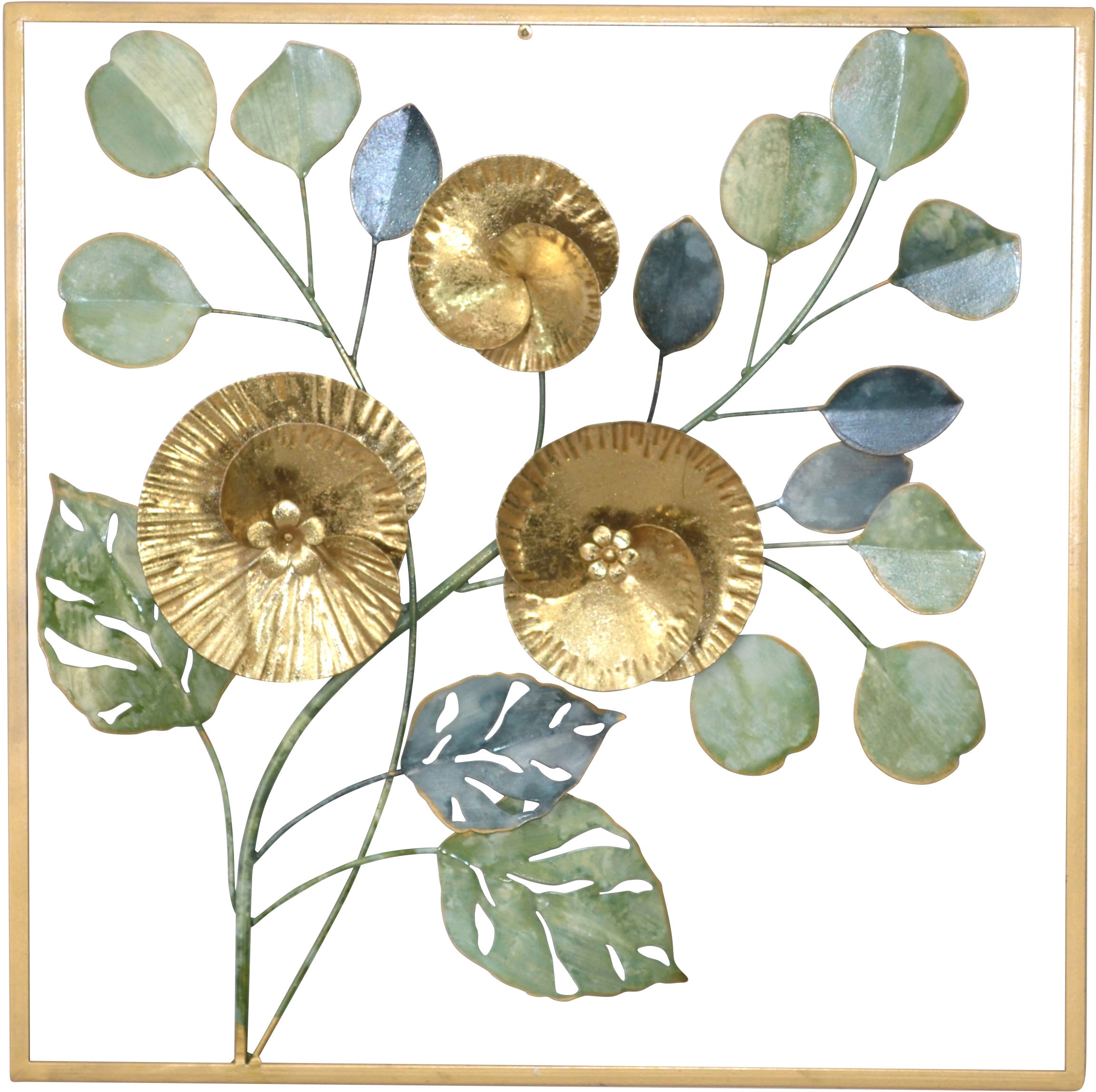 Wanddekoobjekt Wanddekoration, grün, B:50cm H:50cm T:5cm