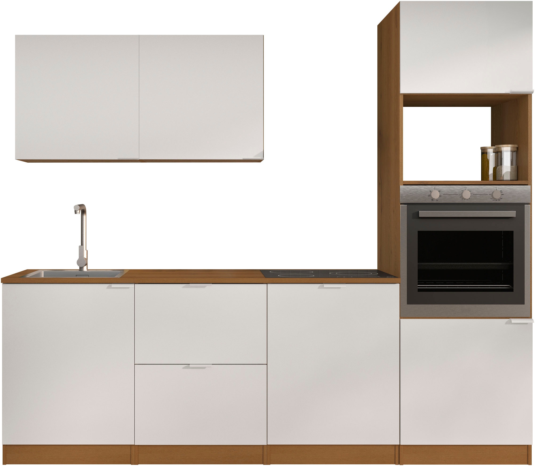Gami Küchenzeile »240 cm EDEN ohne E-Geräte« mit melaminbeschichteter Oberf günstig online kaufen