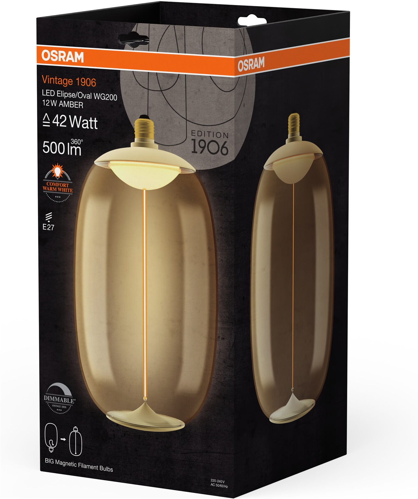 Osram LED-Filament »Vintage 1906 Big Elipse Oval« E27 1 Stk. Warmweiß