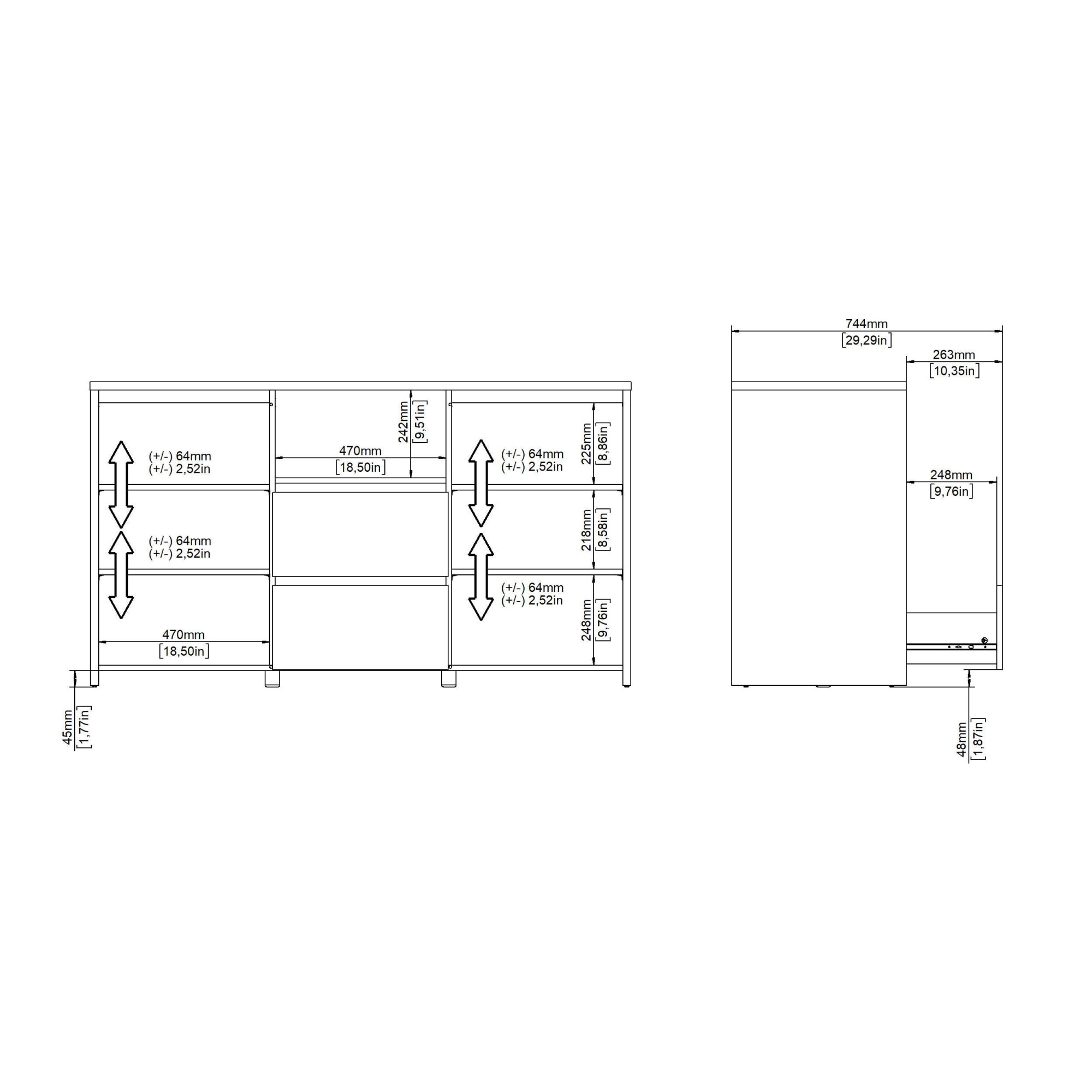 INOSIGN Sideboard »Next Anrichte, Kommode, Stauraum,«, 2 Türen, 2 Schubladen, Breite 149 cm