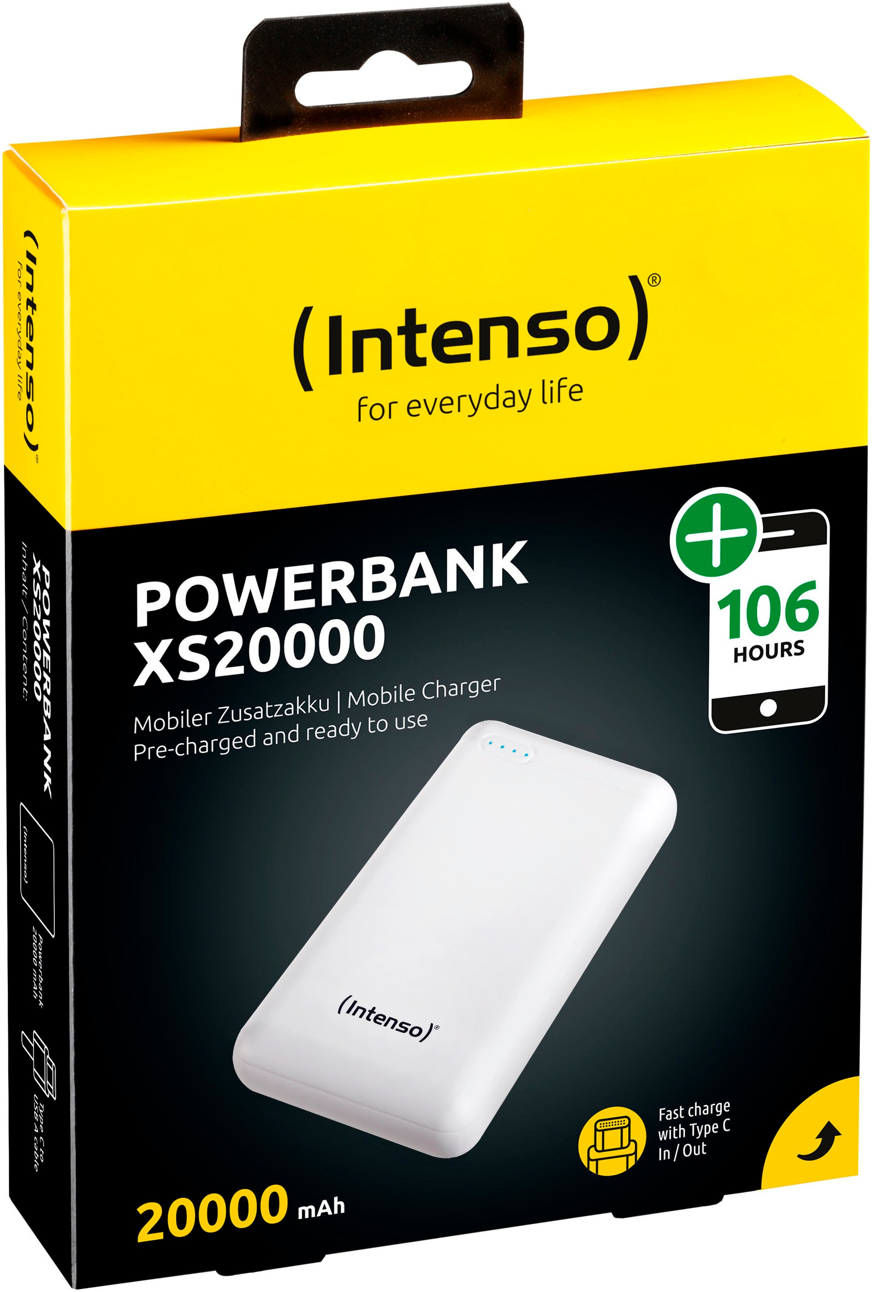 Intenso Powerbank »XS20000 Powerbank Zusatzakku LiPo 20000 mAh 7313552«, 20000 mAh