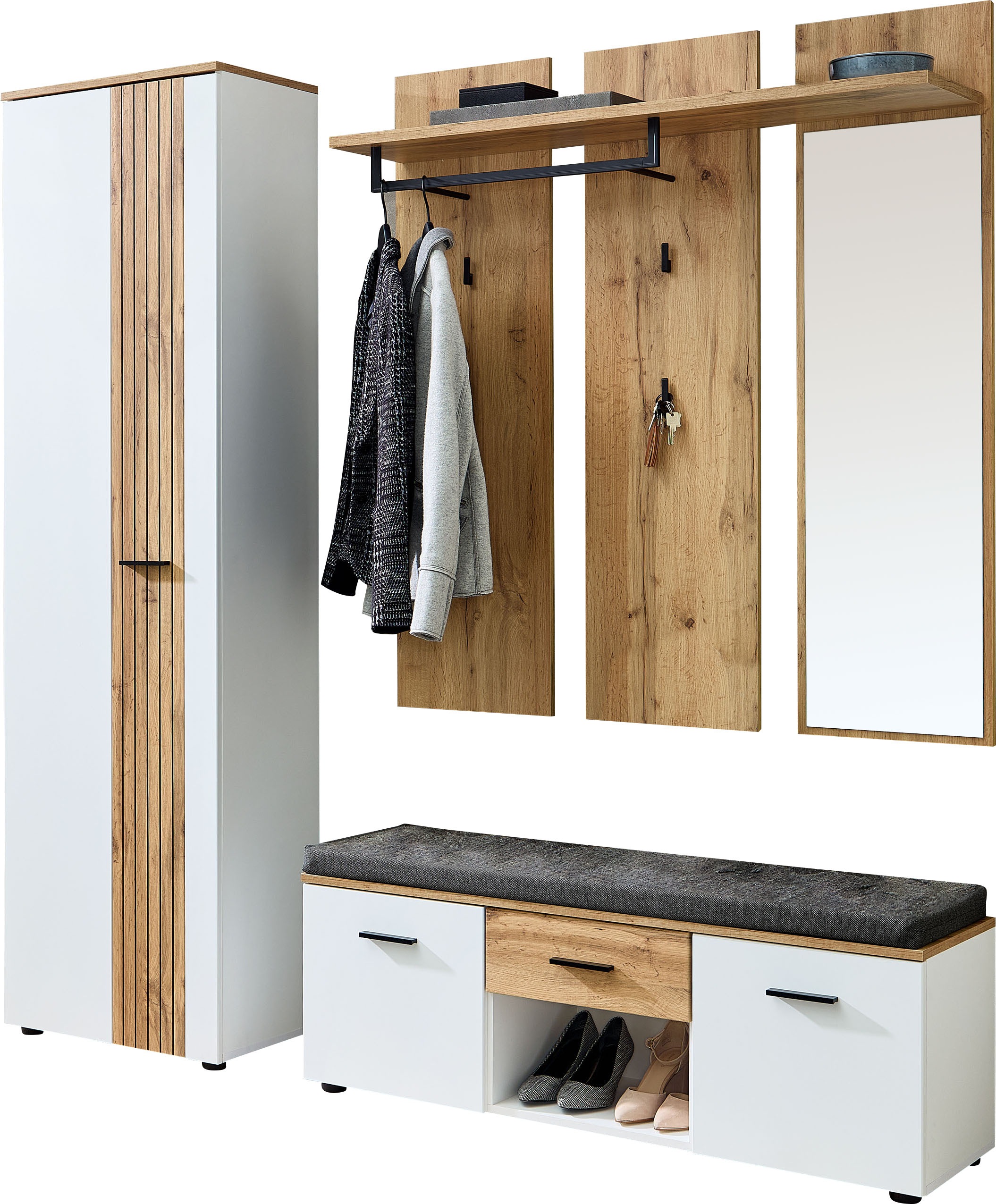 Innostyle Garderoben-Set »Garderobenset Sparks, 192x202x38cm (B/H/T)«, (3 St.)