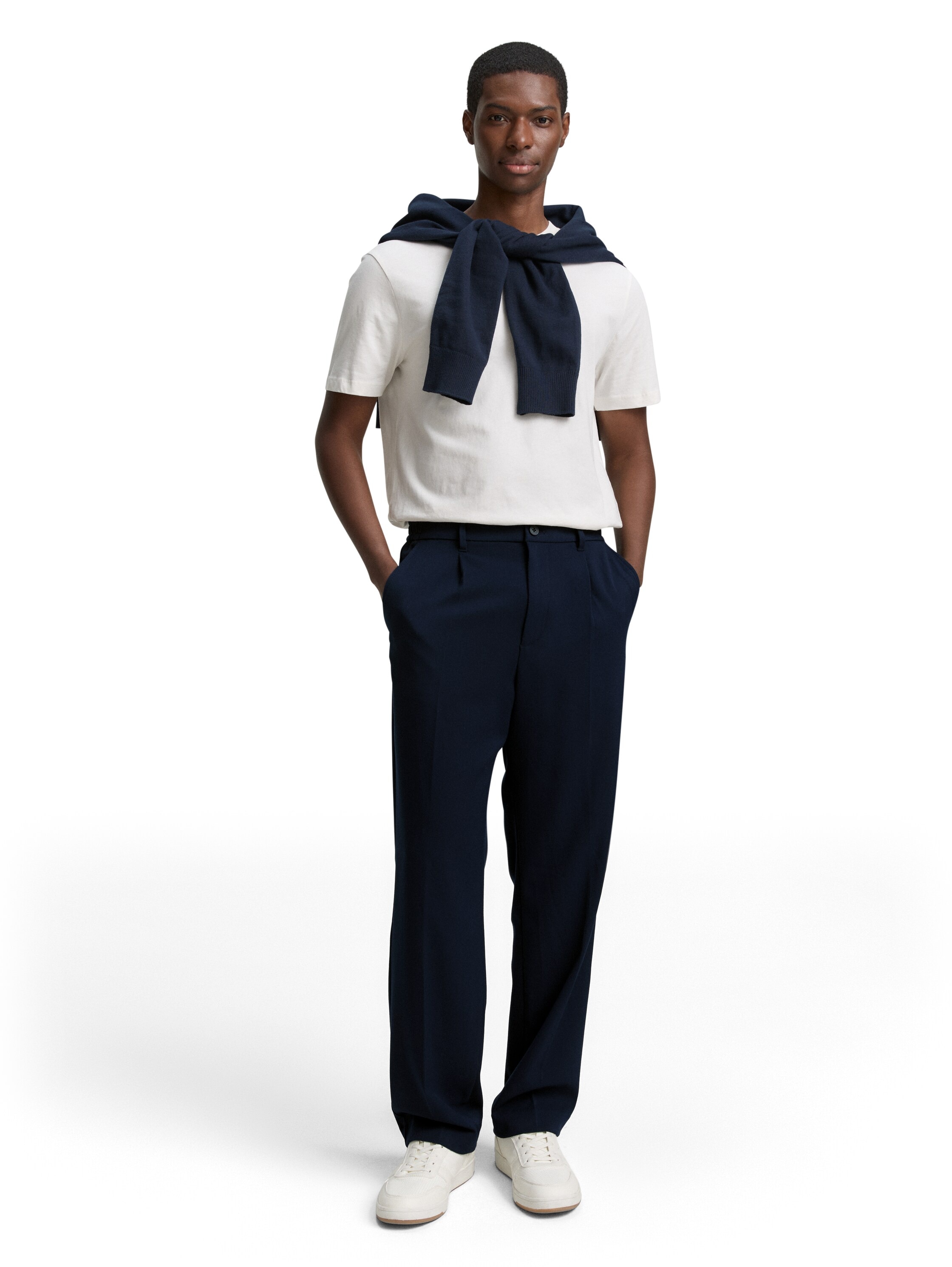 TOM TAILOR Denim Chinohose, mit Bügelfalte