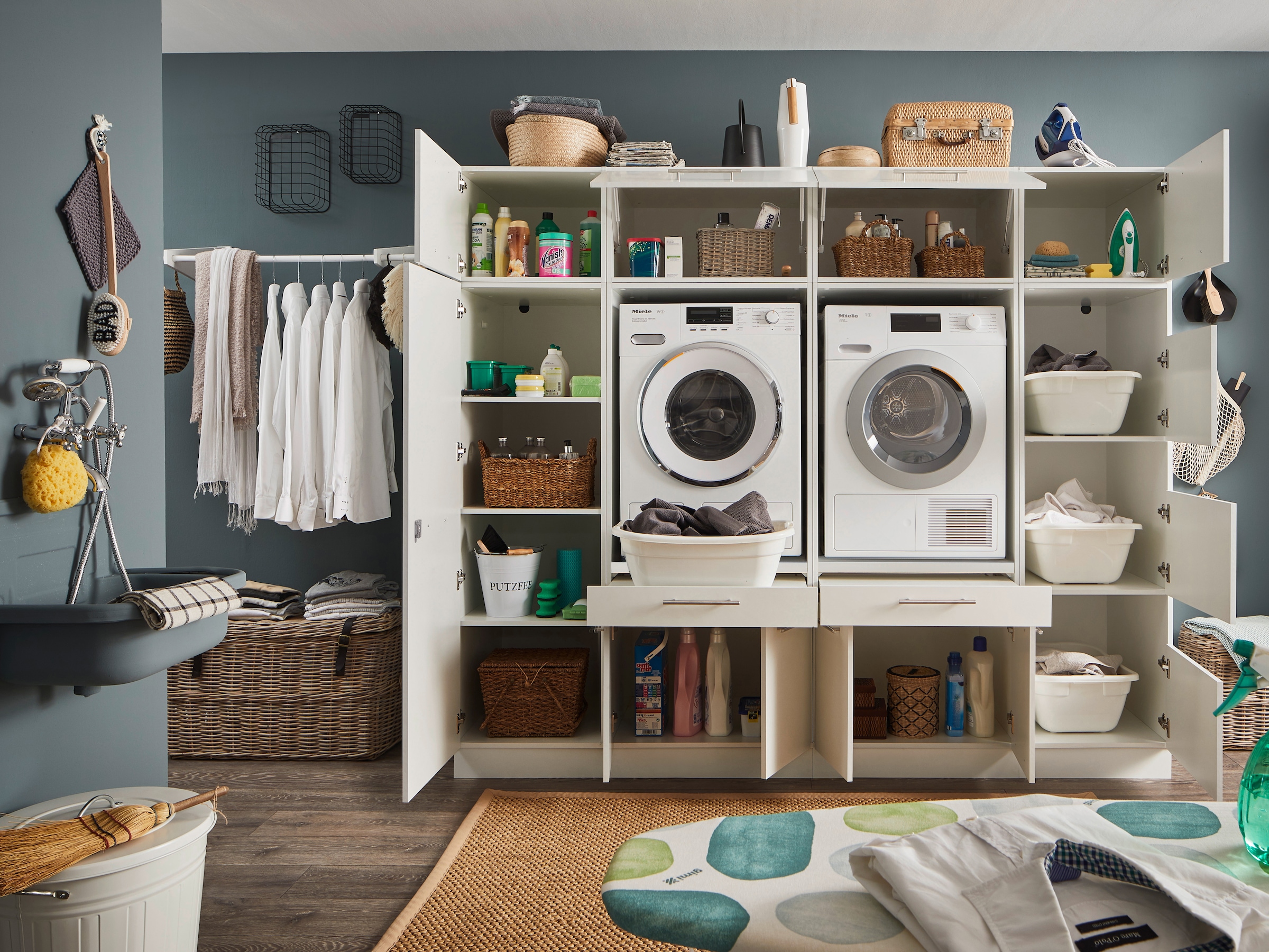 Laundreezy Mehrzweckschrank-Set »LAUNDREEZY LDSK15«, Breite 235 cm