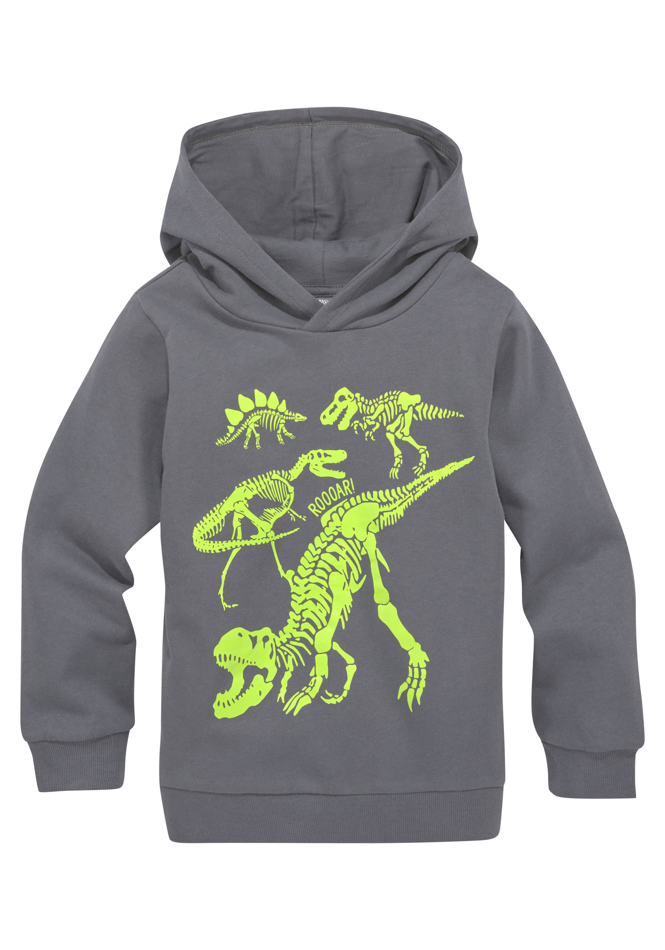 KIDSWORLD Kapuzensweatshirt »DINO«, Langarm, Basic-Passform, mit stylischem Druck, aus Baumwolle