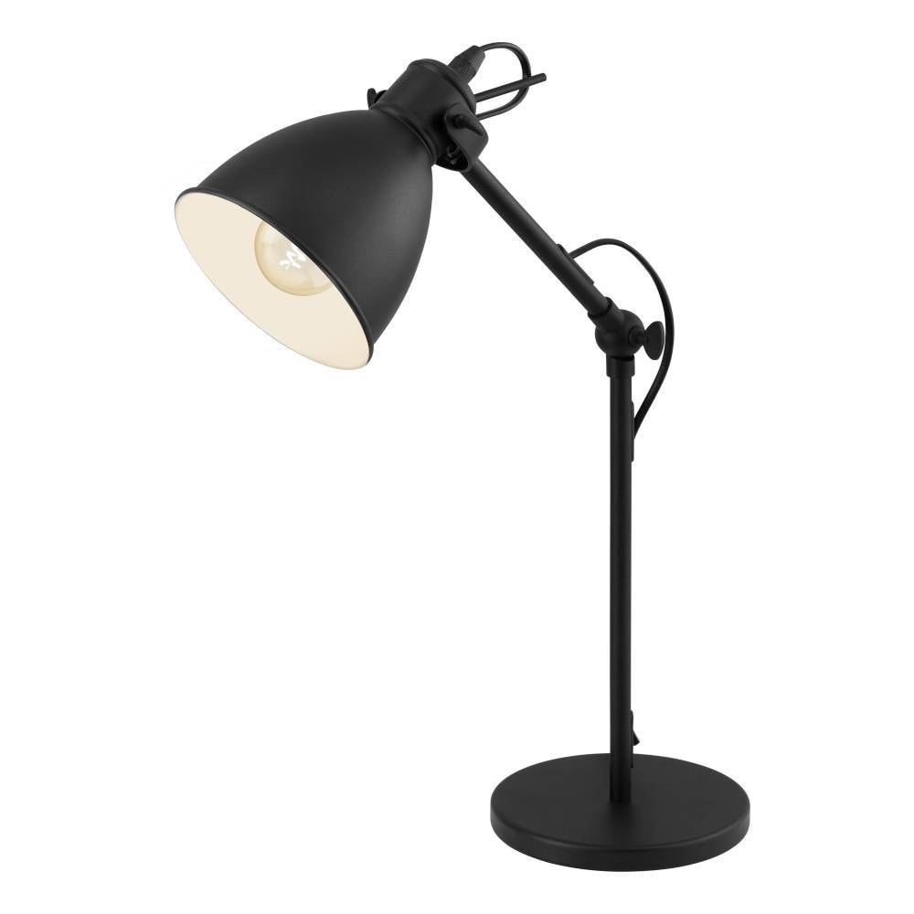 EGLO Tischleuchte »PRIDDY Tischlampe, Nachttischlampe, Stahl, schwarz, E27, Industrial« E27 Wohnzimmerlampe, Esszimmer, 1 flammig, Retro, Vintage, 42,5x15,5cm