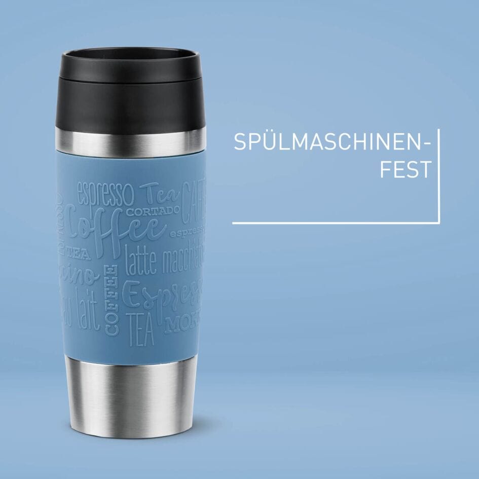 Emsa Thermobecher »Travel Mug Classic, mit 360°-Trinköffnung, auslaufsicher, rutschfest« 4h heiß, 8h kalt - 360 ml / 6h heiß, 12h kalt - 500 ml, 100% dicht