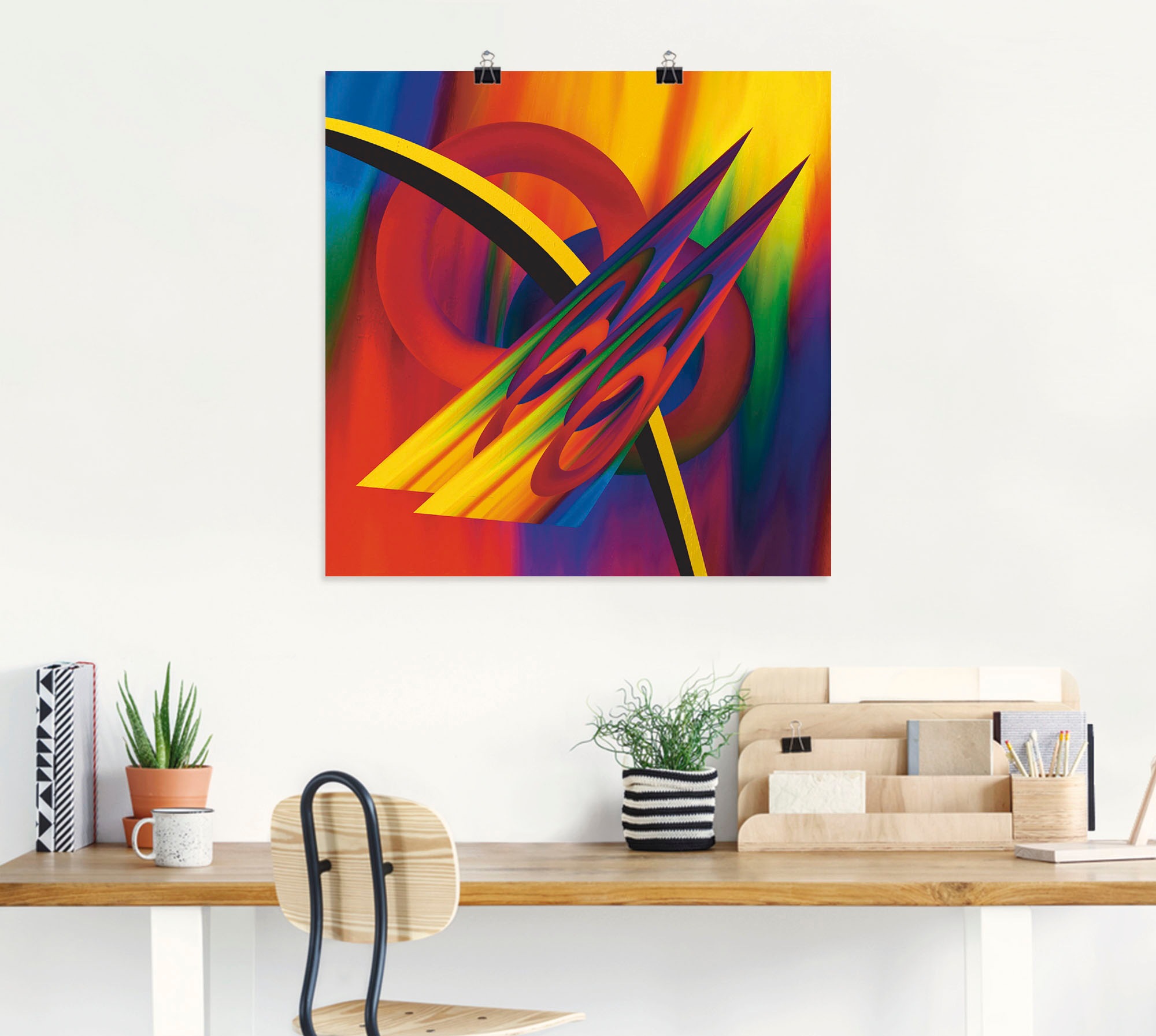 Artland Poster »Modern Bunt« Muster 1 Stk. tlg. als Alubild, Leinwandbild, günstig online kaufen