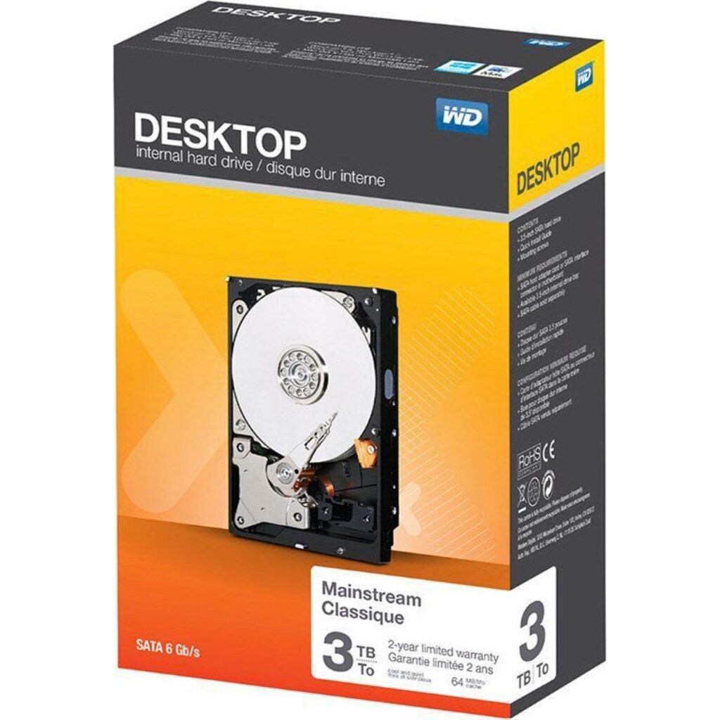 Western Digital HDD-Festplatte »Blue Desktop«, 3,5 Zoll, Anschluss SATA III