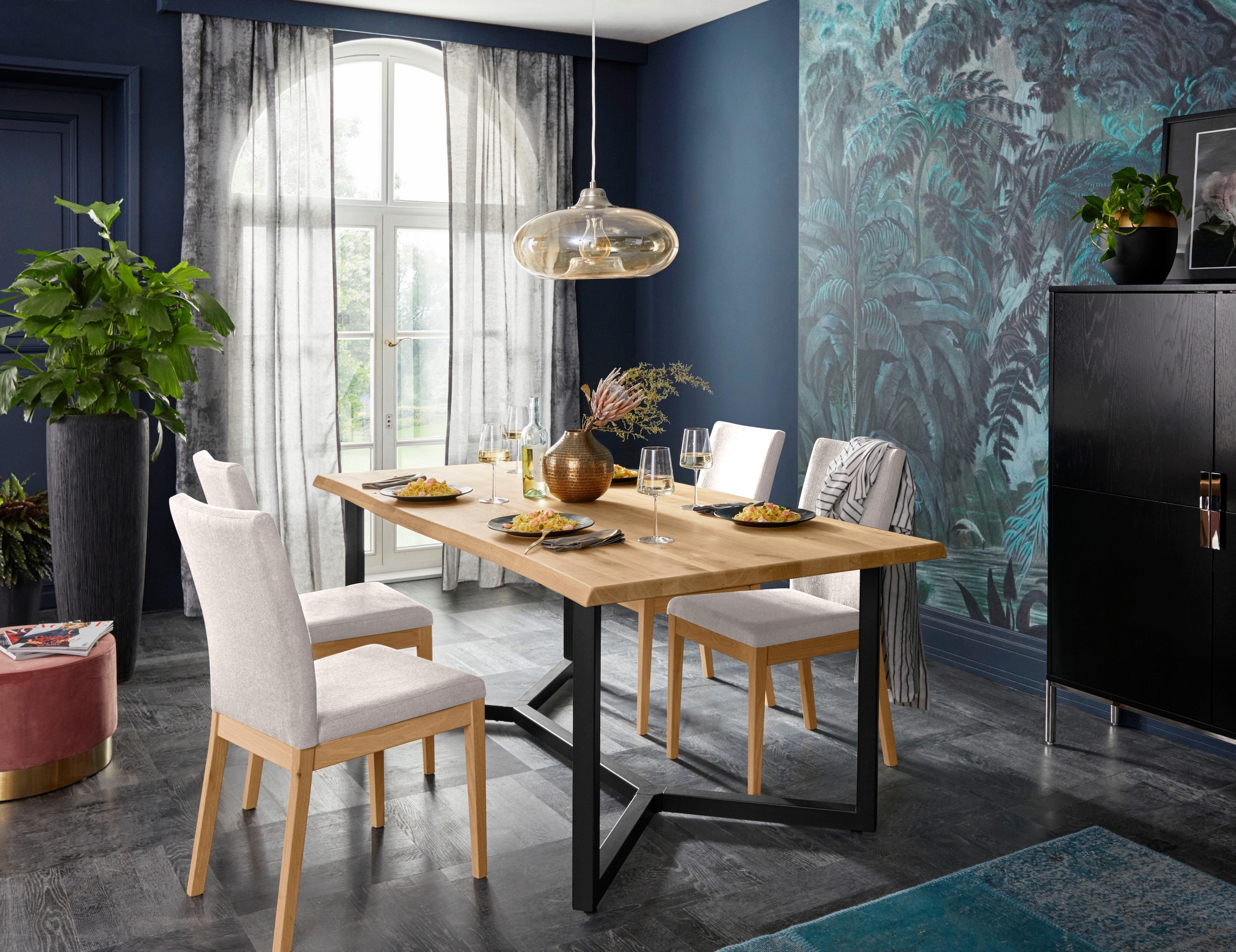 Home affaire Stuhl »Dendres«, (Set), 2 St., Feinstruktur