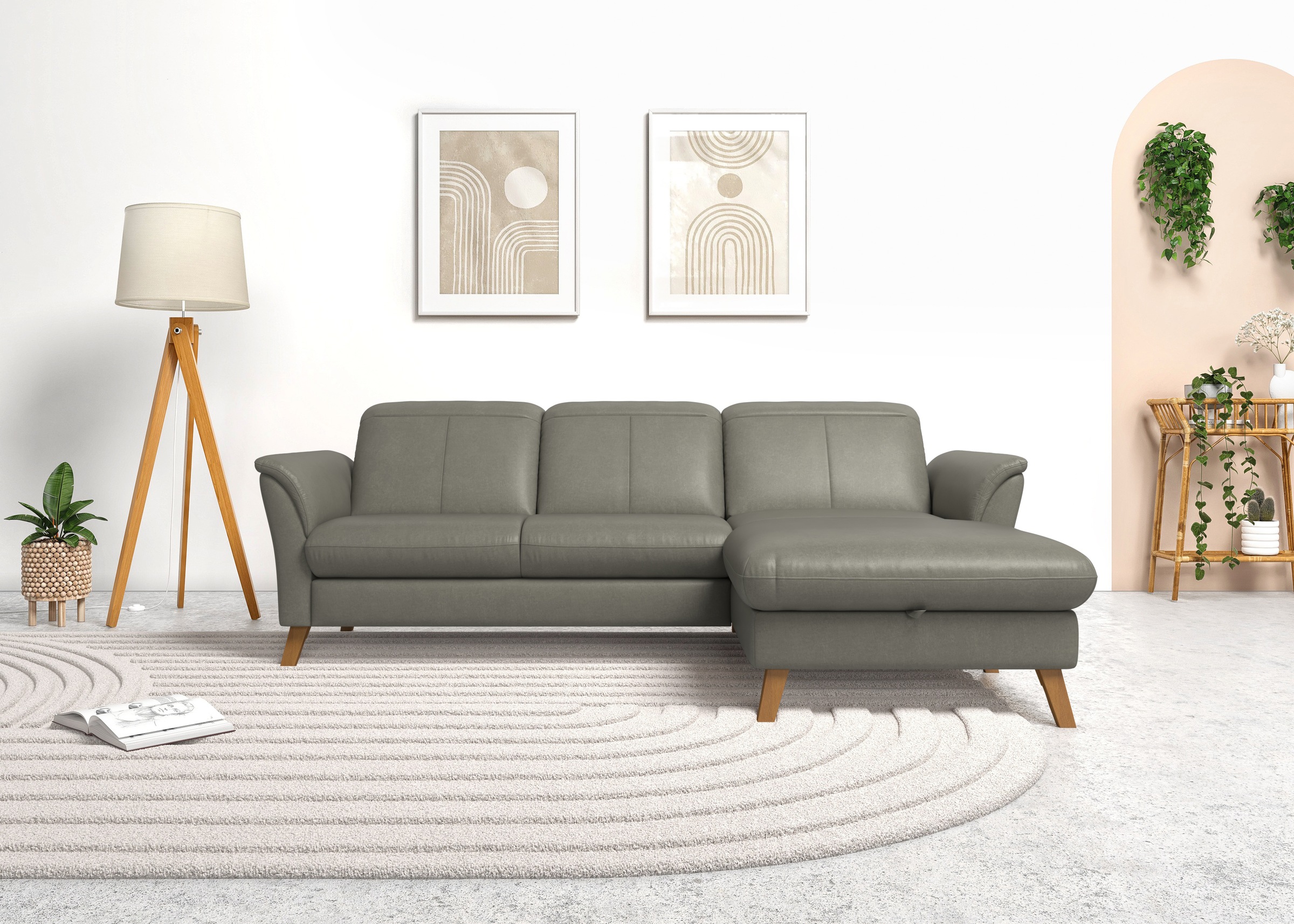 sit&more Ecksofa »Romero L-Form«, wahlweise mit oder ohne Relax-Funktion, Bettfunktion, Bettkasten