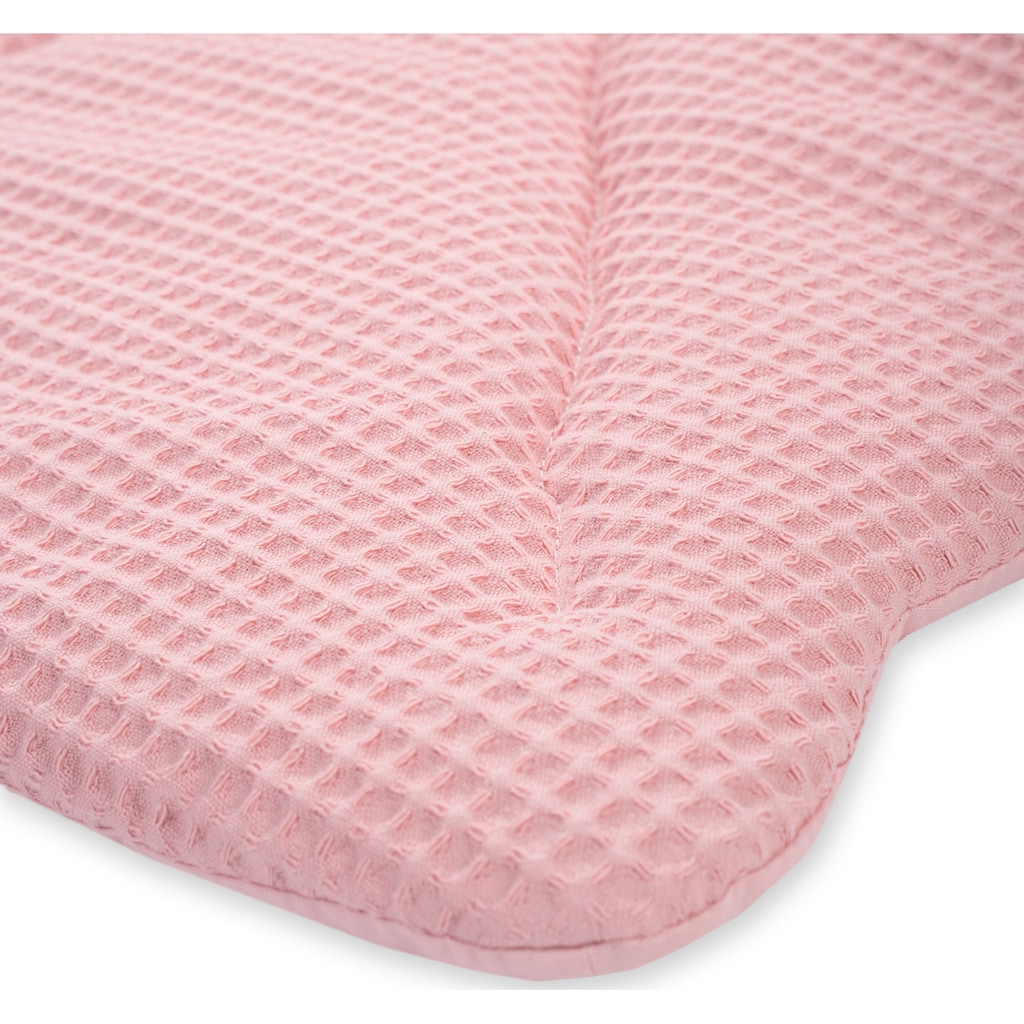 Julius Zöllner Krabbeldecke »Blatt Waffelpiqué, Blush«, Made in Germany