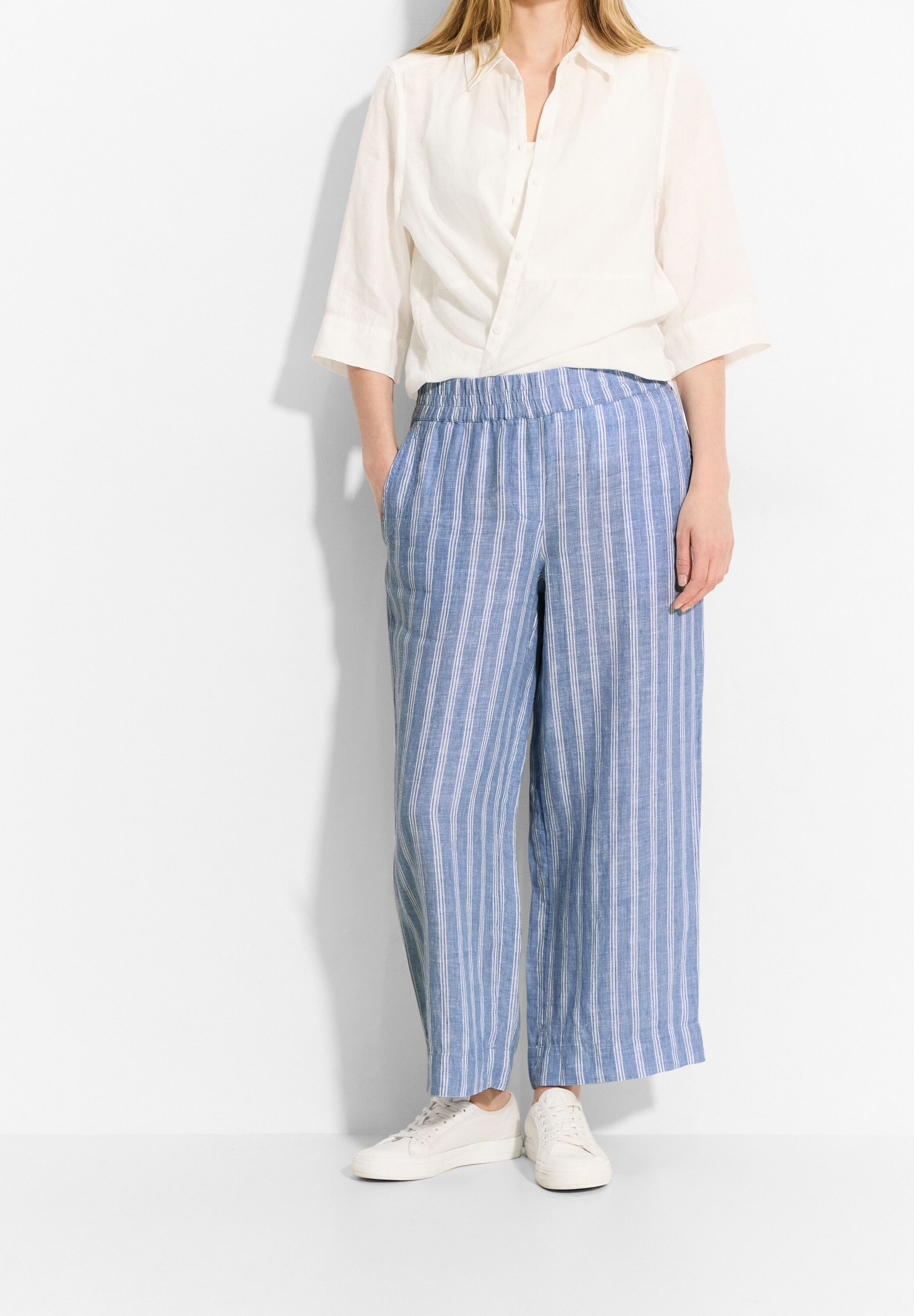 Cecil Leinenhose »Style Neele«, mit Streifen im Culotte-Stil
