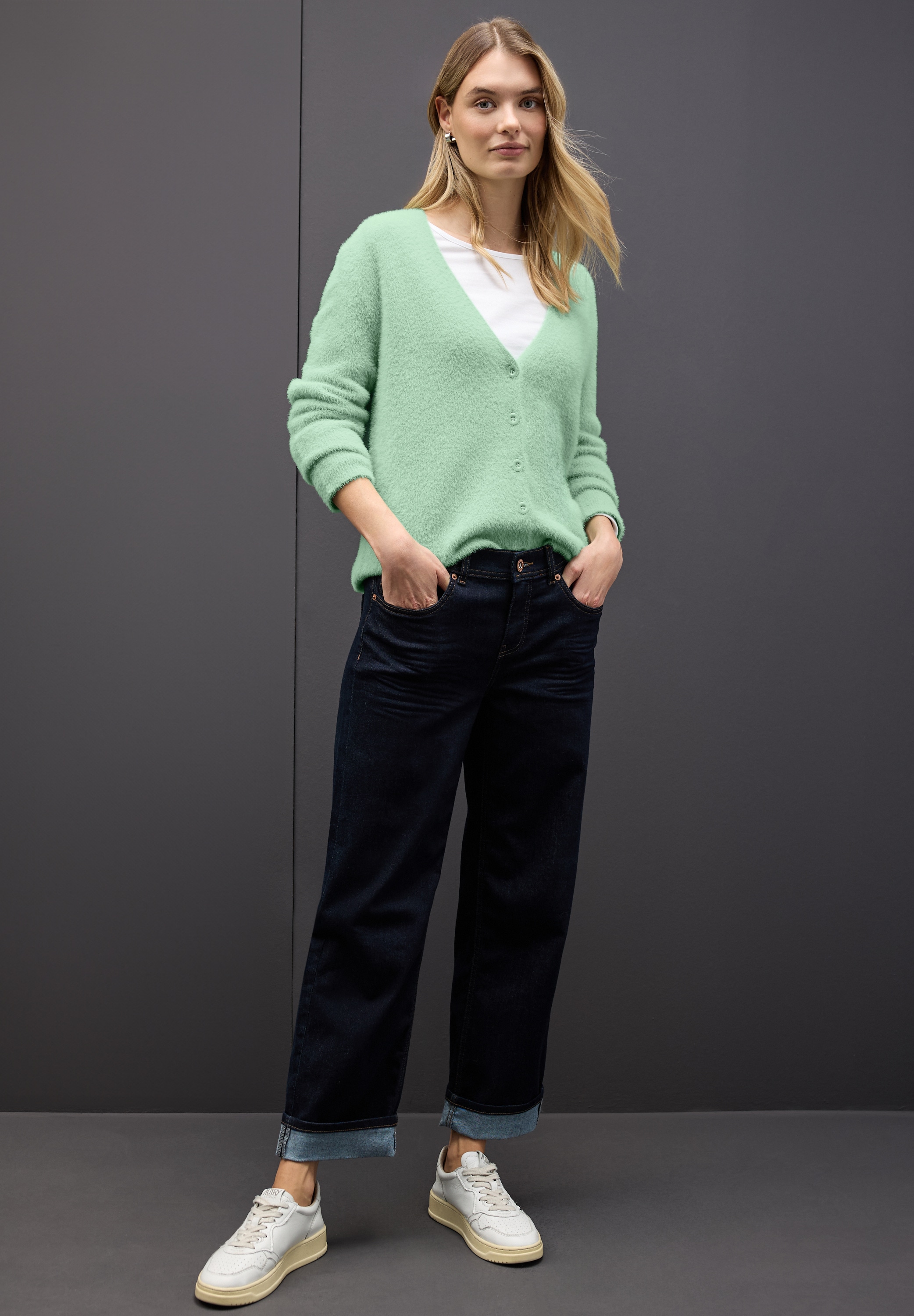 STREET ONE Cardigan, mit V-Ausschnitt