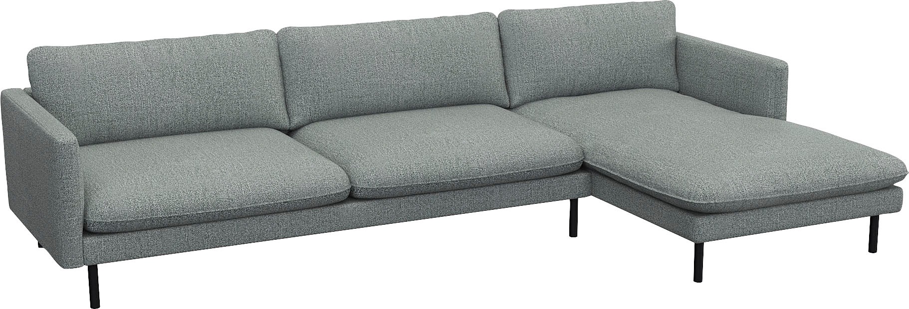 FLEXLUX Ecksofa »Bolzano, elegant und bequem, L-Form«, Sitzaufbau mit Kaltschaum & Stahl-Wellen, loose Sitz -& Rückenkissen