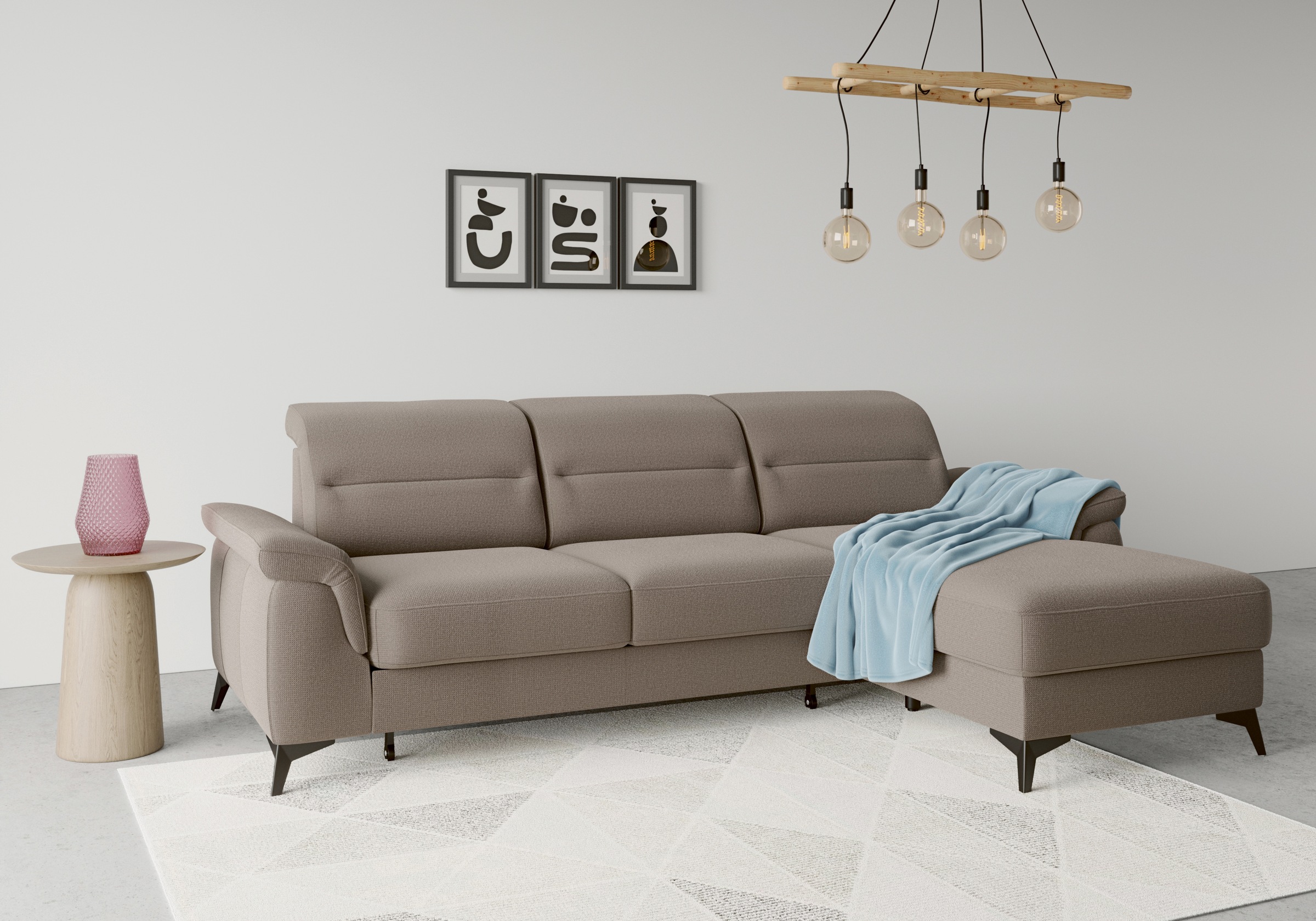 sit&more Ecksofa »Sinatra L-Form« mit Recamiere, optional mit Kopfteilverst günstig online kaufen
