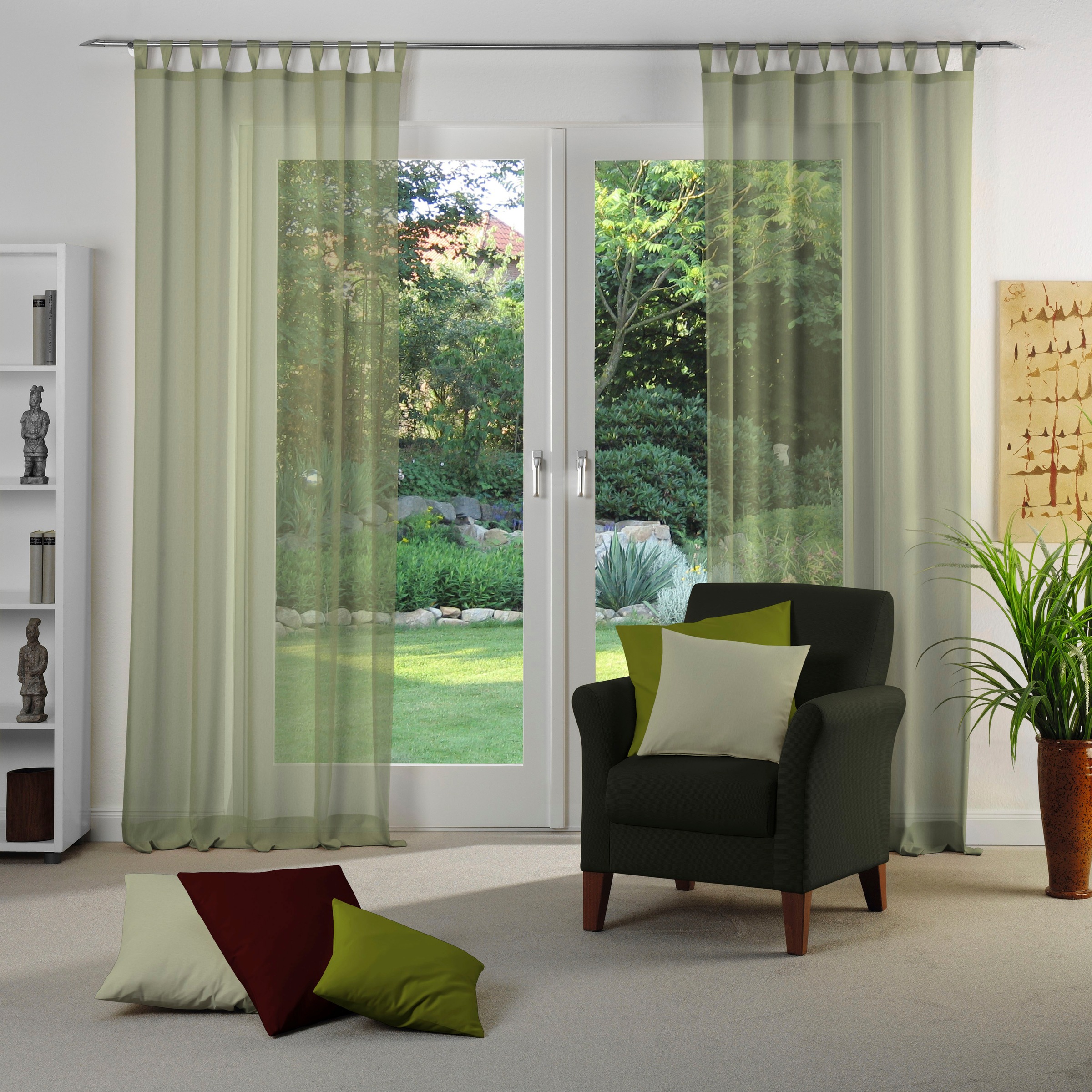 andas Vorhang »Elby 1«, (1 St.), transparent, basic, monochrom, bis 295 cm günstig online kaufen