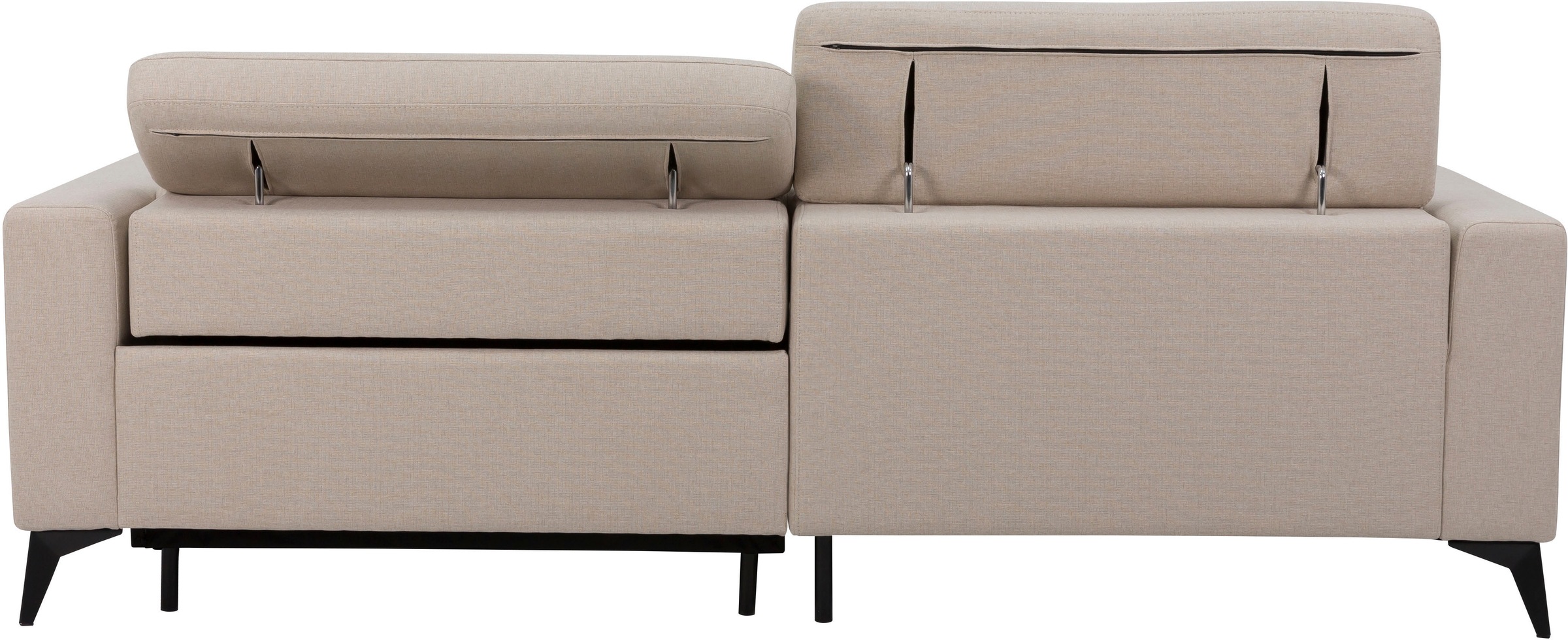 OTTO home Ecksofa »LEWII, L-Form, 213 cm - elektr. Relaxfunktion« mit USB A/C-Anschluss. Federkern, verstellbaren Kopfstützen, Webstoff