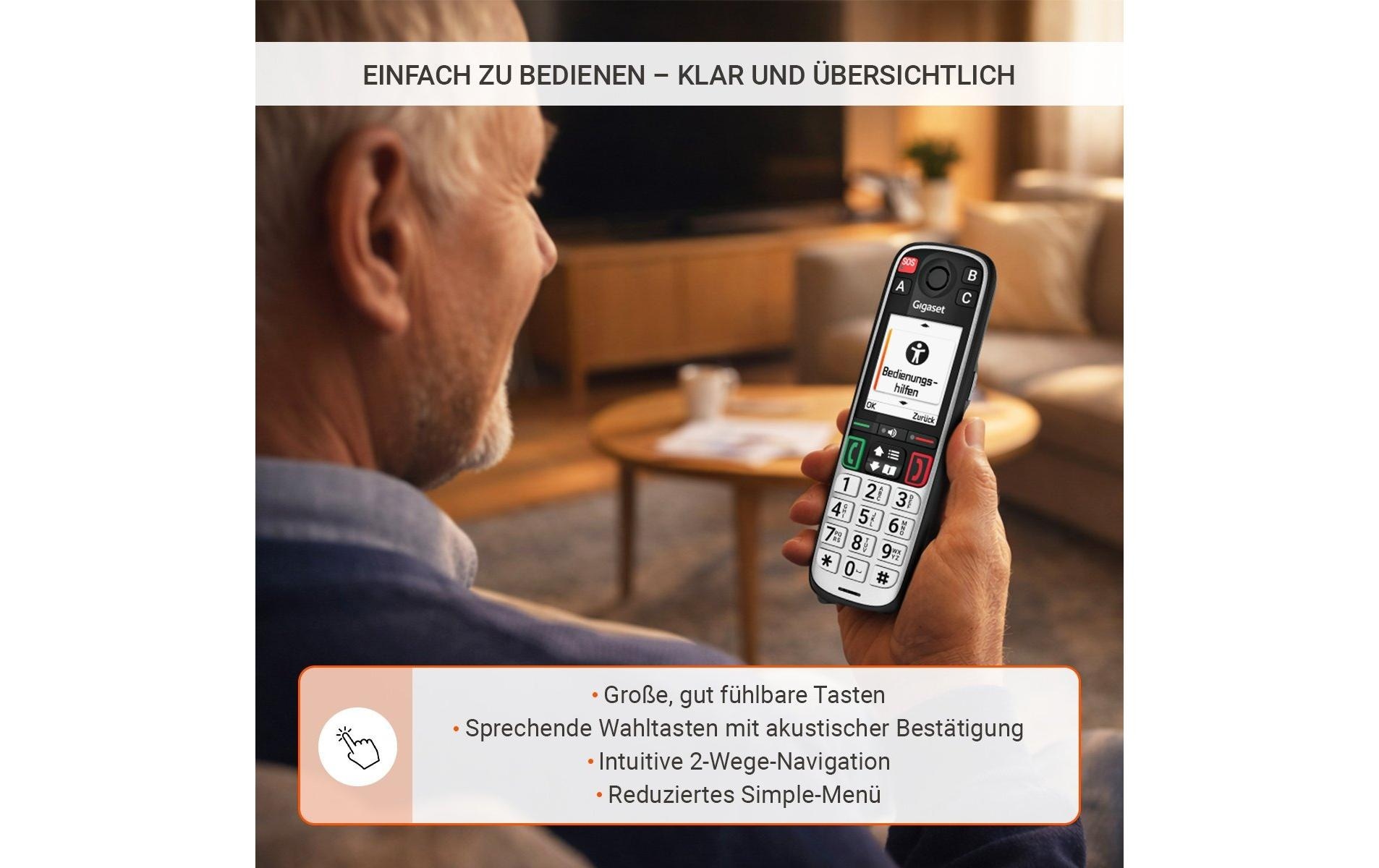 Gigaset Schnurloses DECT-Telefon »EASY 500A mit Anrufbeantworter« ( )