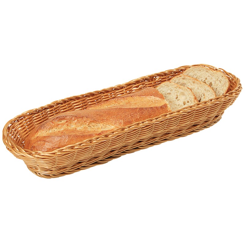 KESPER Brotkorb »Baguette-Korb, Kunststoff (PE), 5er Set« Set, 5 Stk. tlg. aus Kunststoffgeflecht, bruchfest, hygienisch & lebensmittelgeeignet braun
